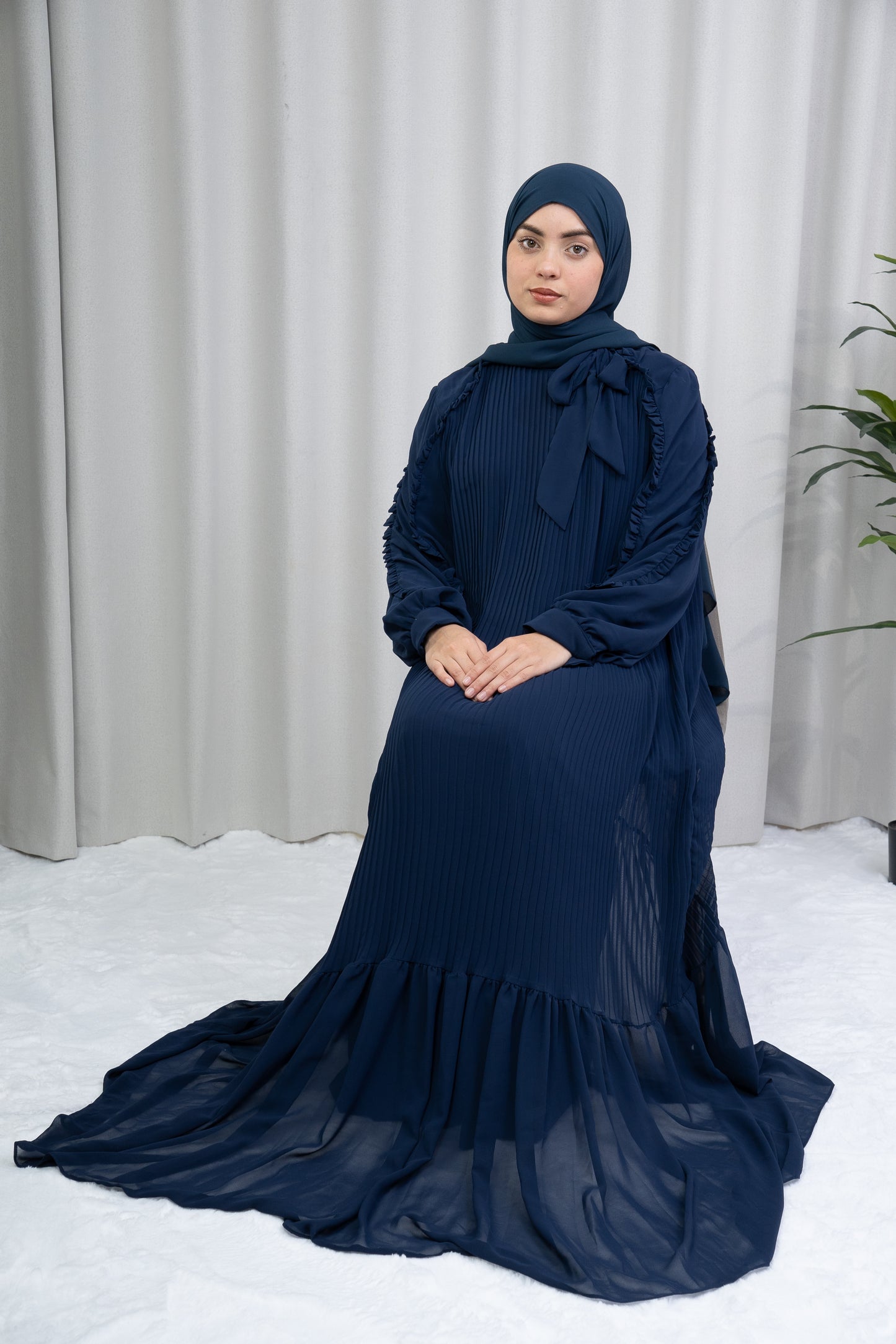 Dmn pleat dress blues