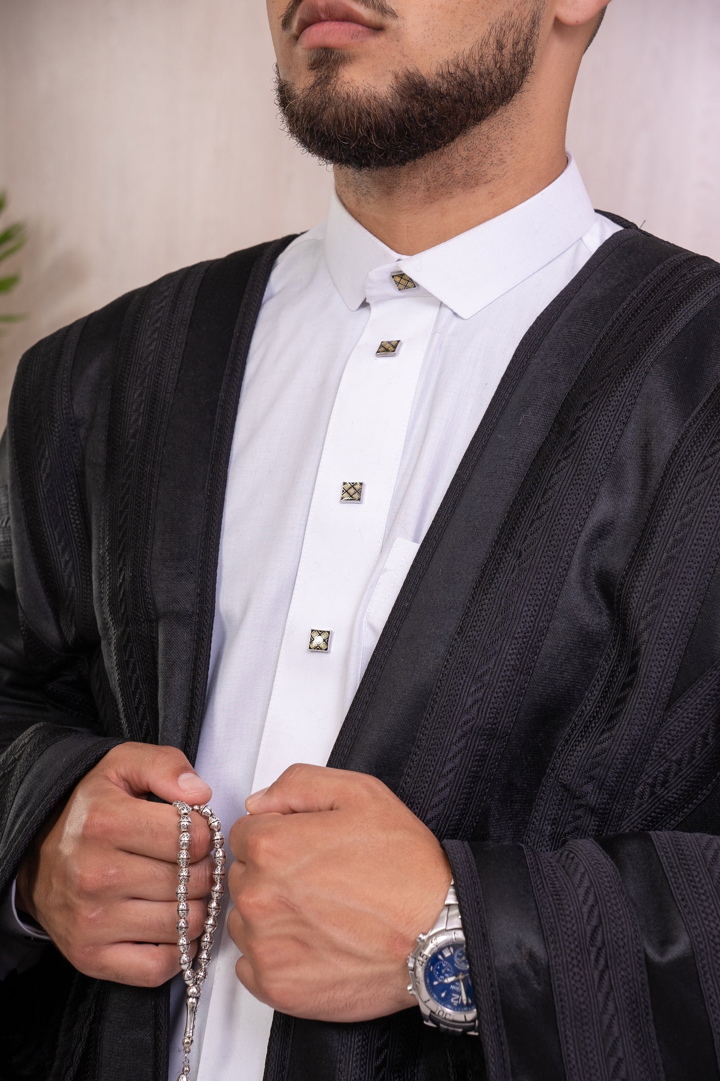 Al-Ajrafi abaya jet black