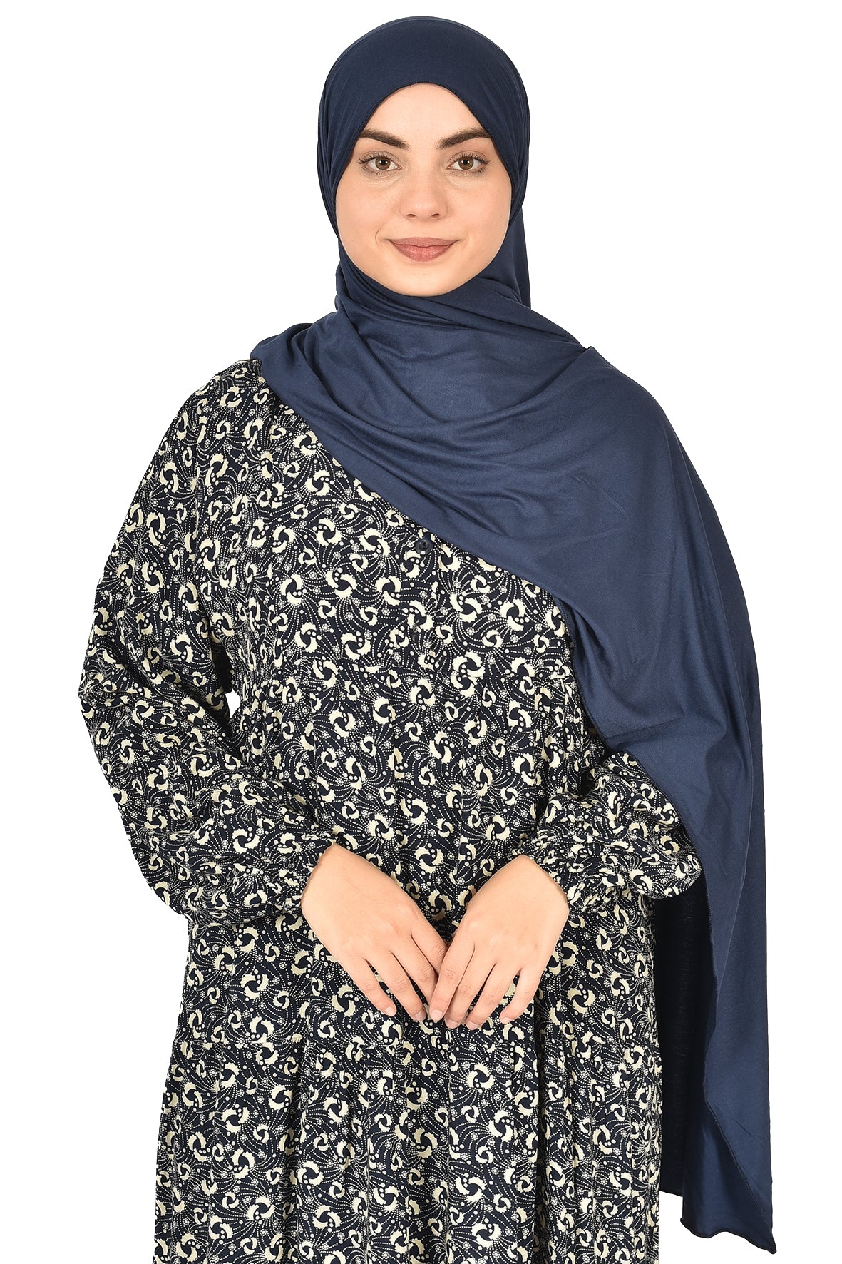 Black & White Floral Microprint Abaya – Elegance in the Details( guz dress )