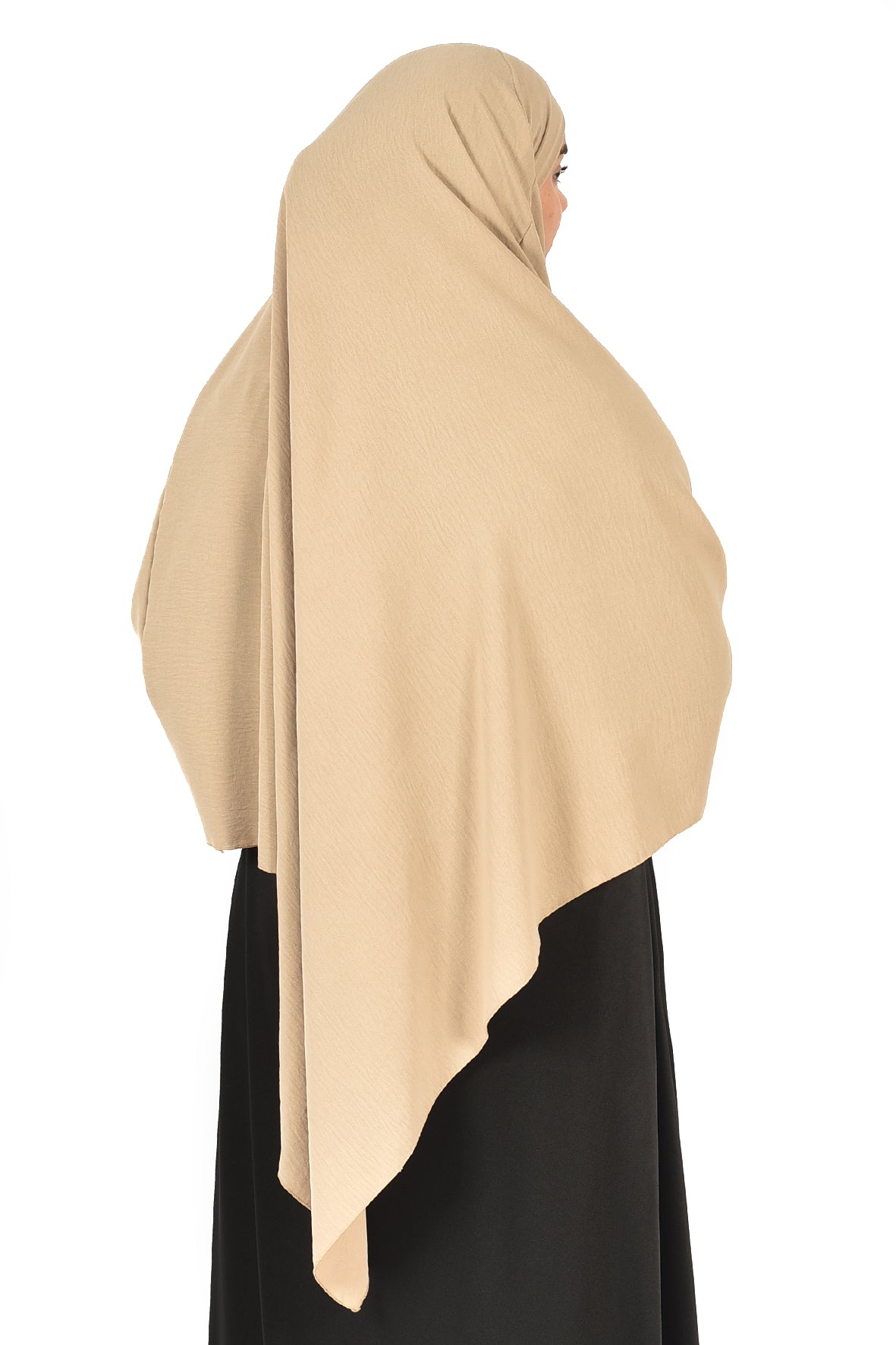 Beige Long Khimar – Modest and Elegant Islamic Wear for Women