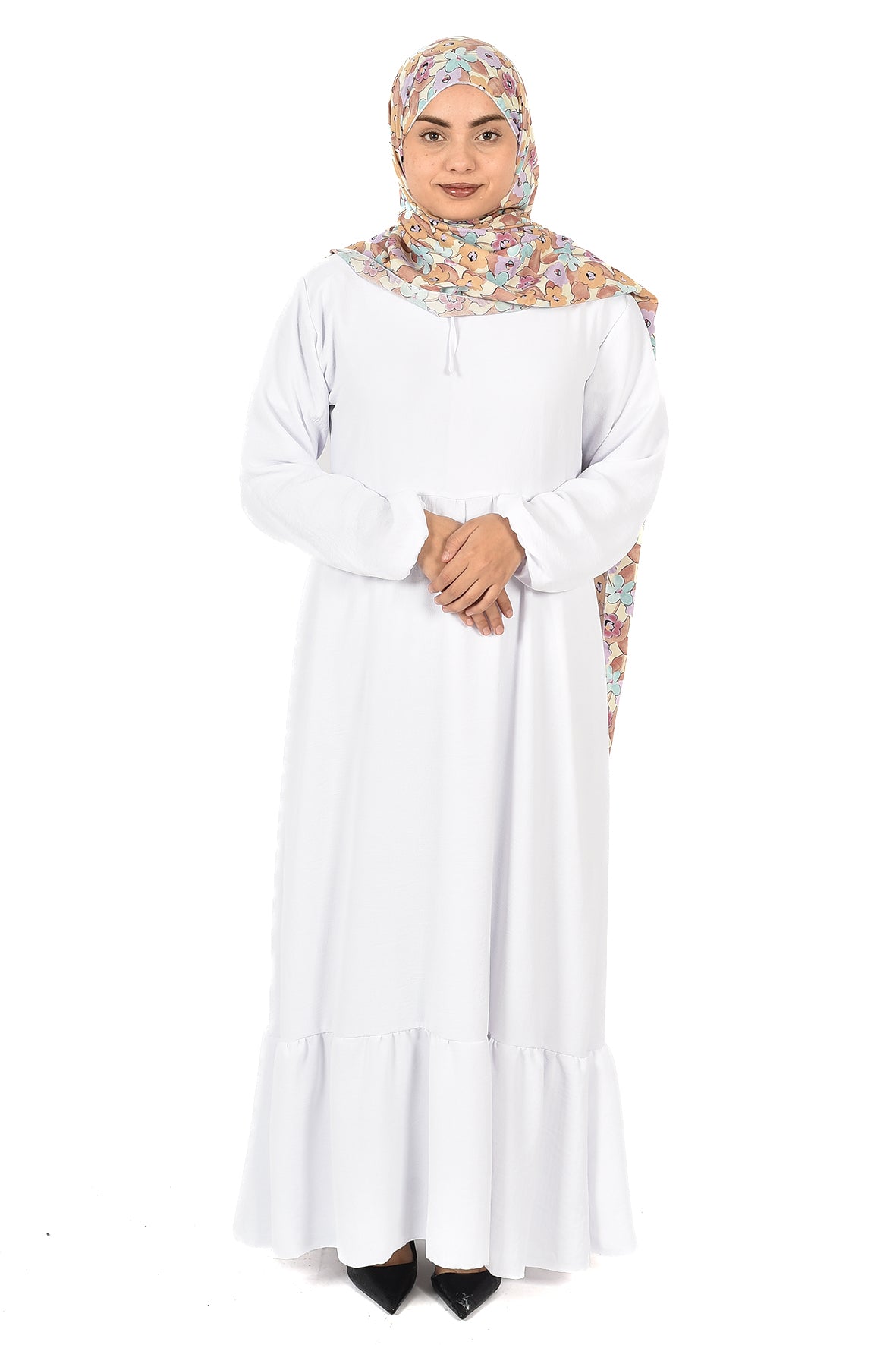 Elegant white Dress with Loose Fit and Comfortable Design