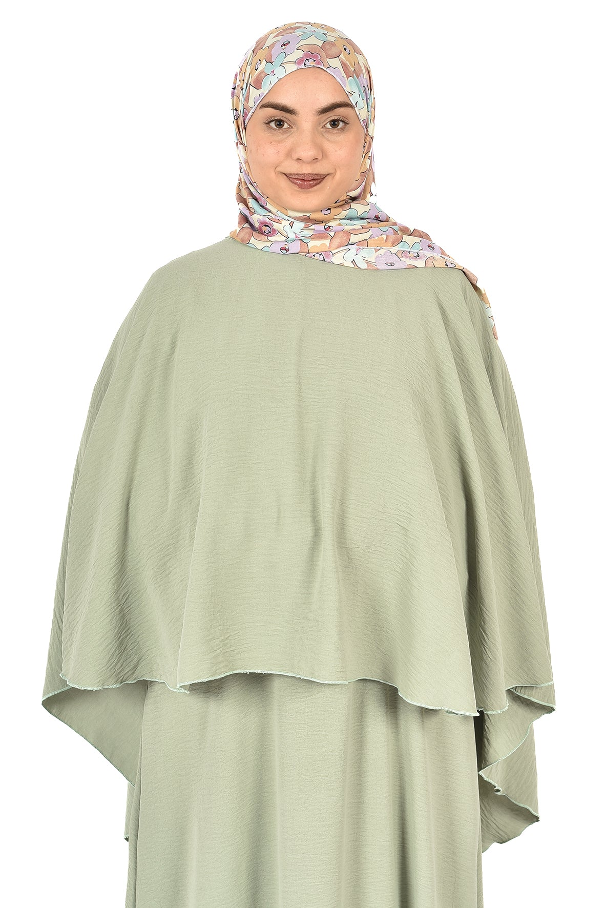 Elegant Two-Piece Loose-Fit Dress in Soft Green with a Modern and Comfortable Design for Daily Wear and Special Occasions