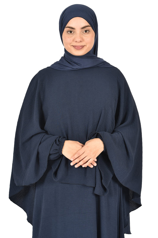 Elegant Two-Piece Loose-Fit Dress in Soft blue with a Modern and Comfortable Design for Daily Wear and Special Occasions