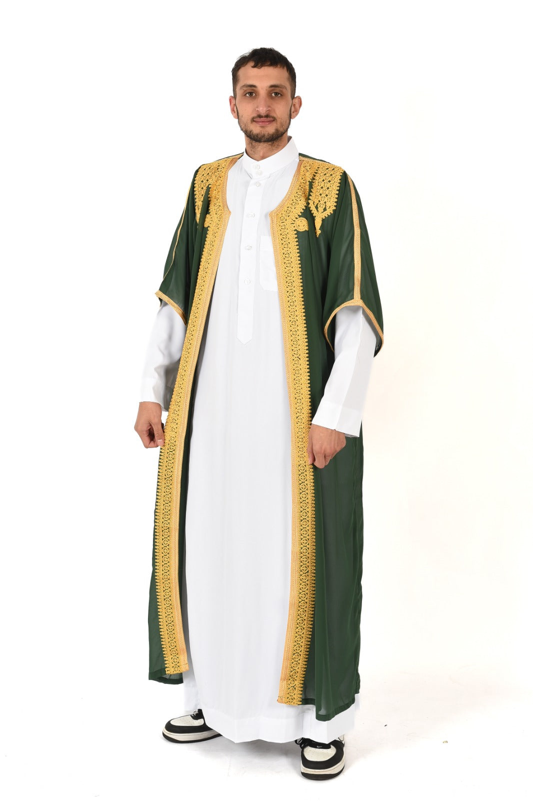 Mens Saudi Abaya Jubba - Green