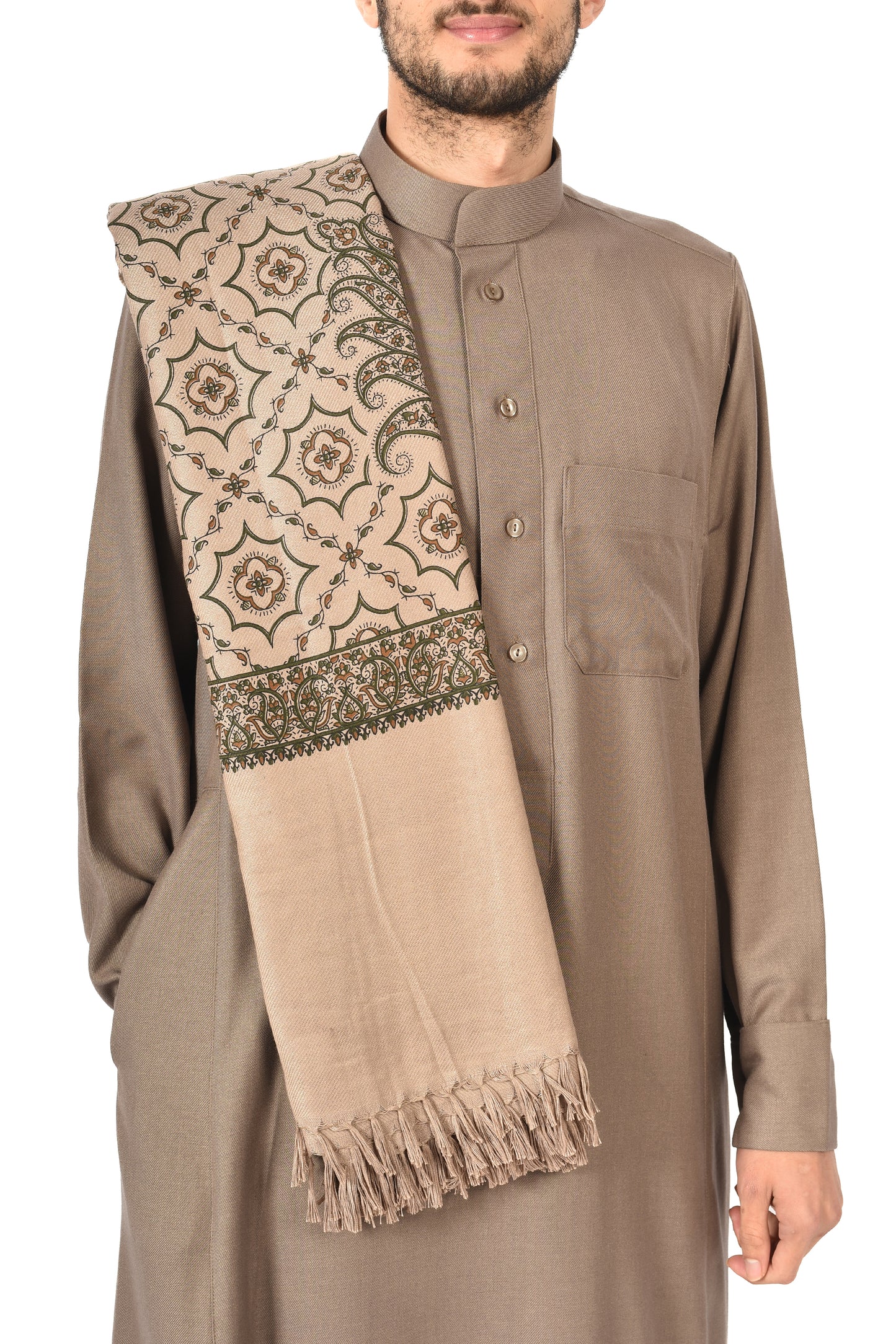 Mens shawls- cream