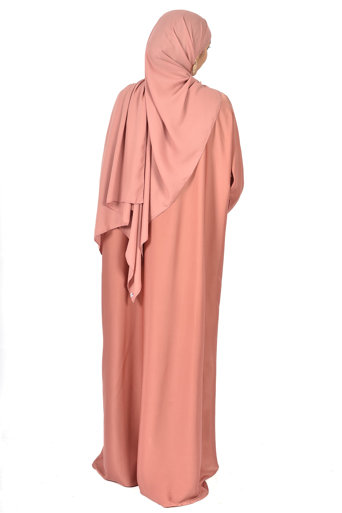 Soft Rose Pink Abaya with Linear Embroidery ( ladies abaya )