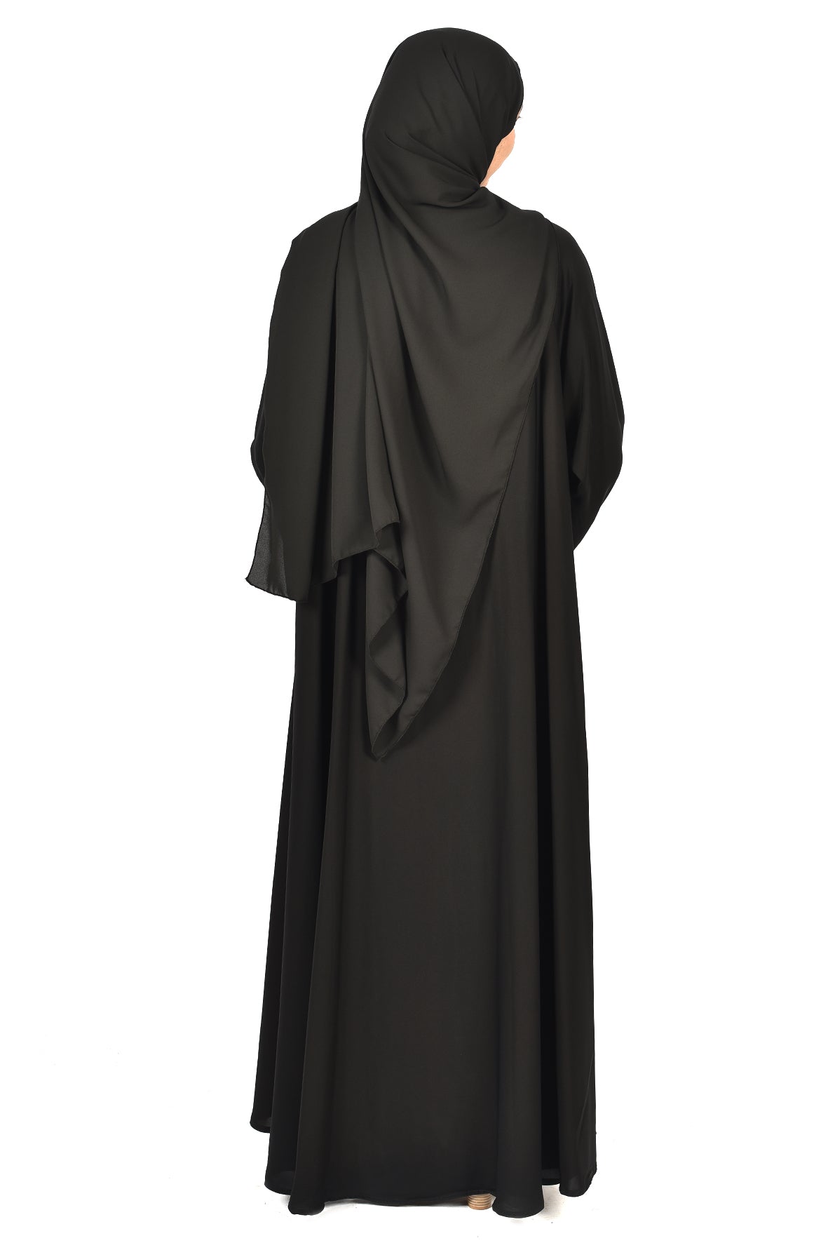 Elegant Black Abaya with Subtle Beaded Embroidery ( ladies abaya )