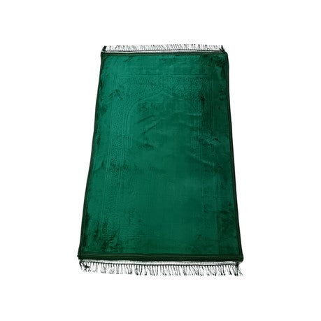 Soft & Silvery Musallah Islamic Prayer Mat for Muslim - Blue