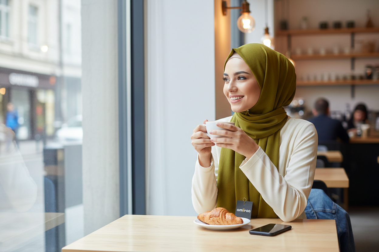 Plantation Green Lightweight Rectangular Chiffon Scarf for Women – Sheer Wrap