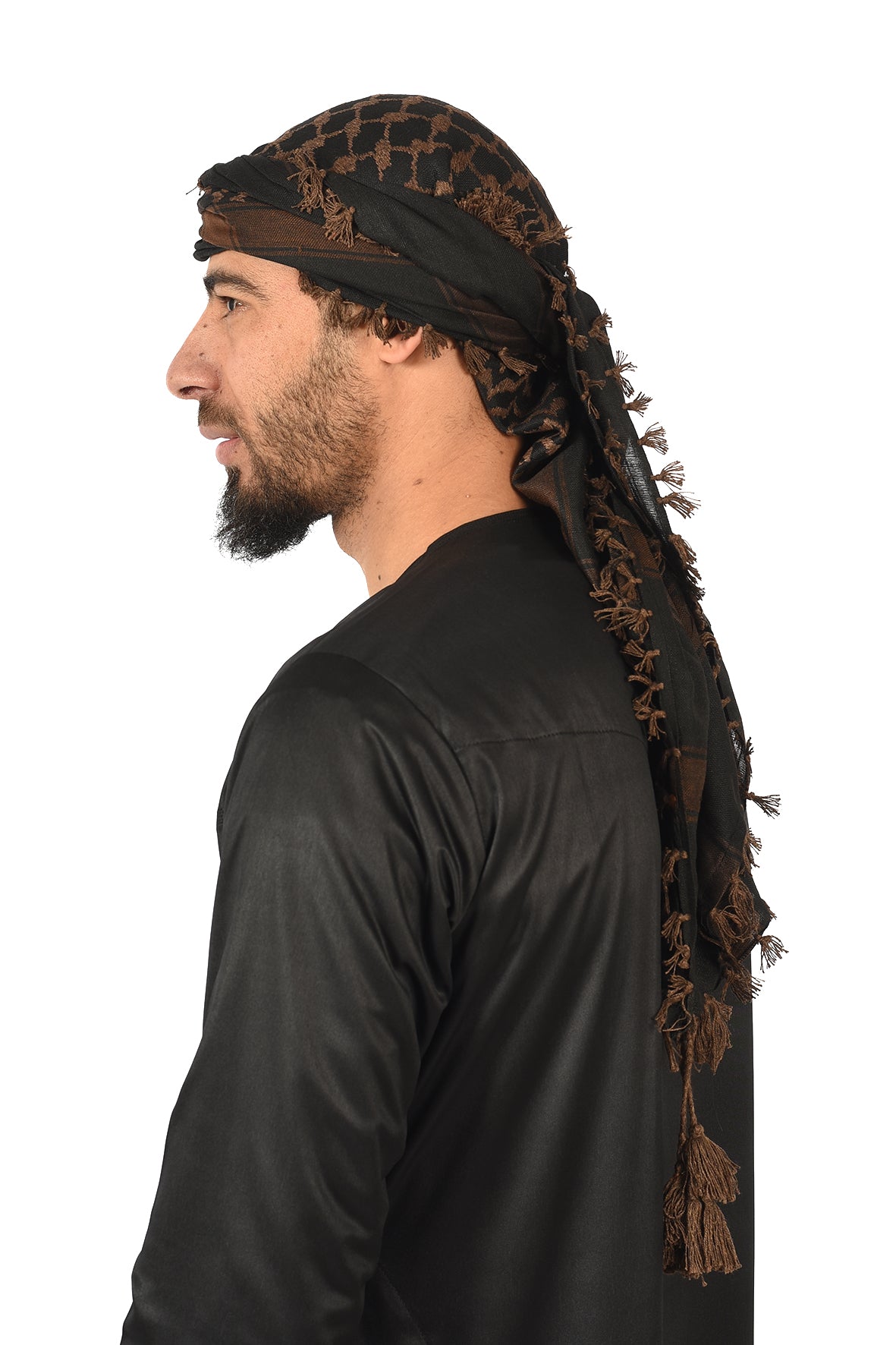 Multi Colour Men's Scarf With Tassel Keffiyeh Cotton Shemagh 110x110cm