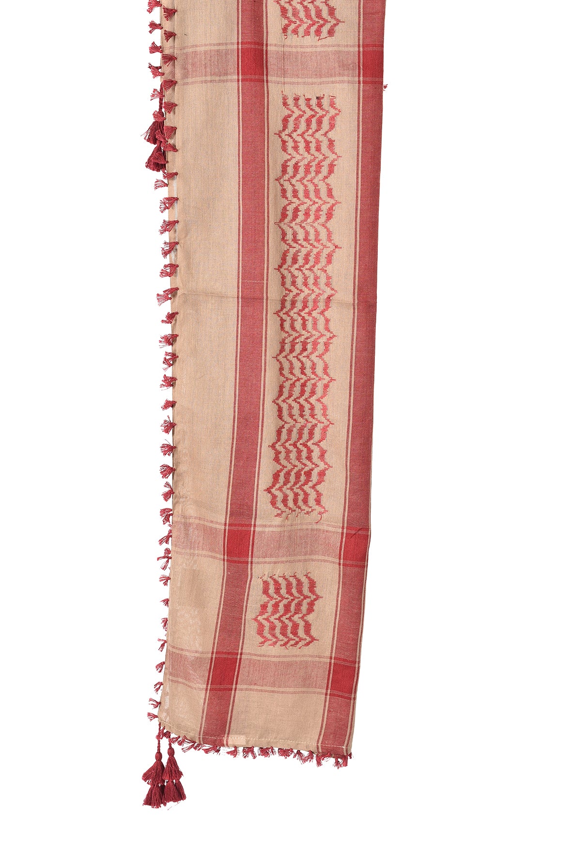Multi Colour Men's Scarf With Tassel Keffiyeh Cotton Shemagh 110x110cm