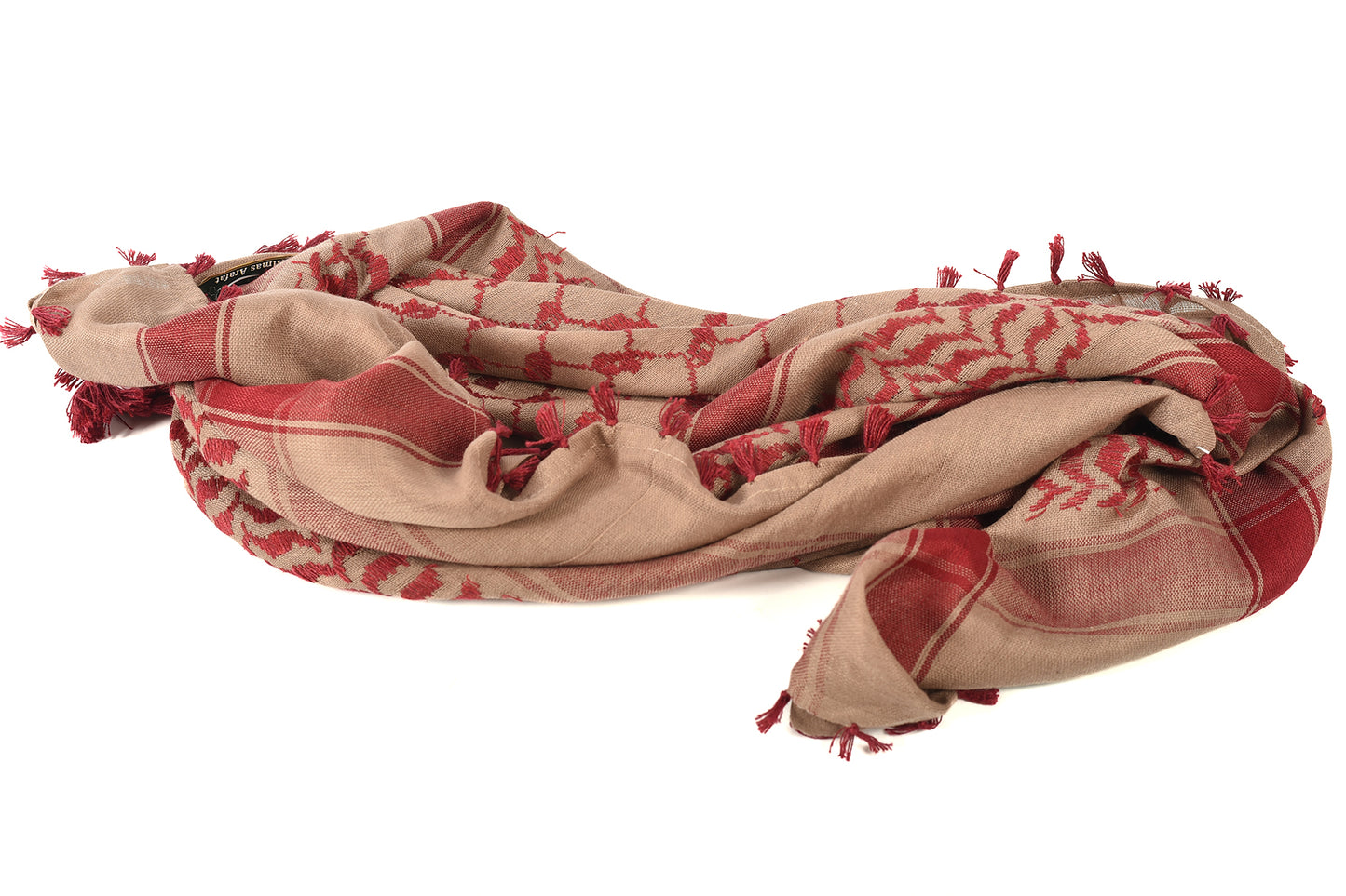 Multi Colour Men's Scarf With Tassel Keffiyeh Cotton Shemagh 110x110cm