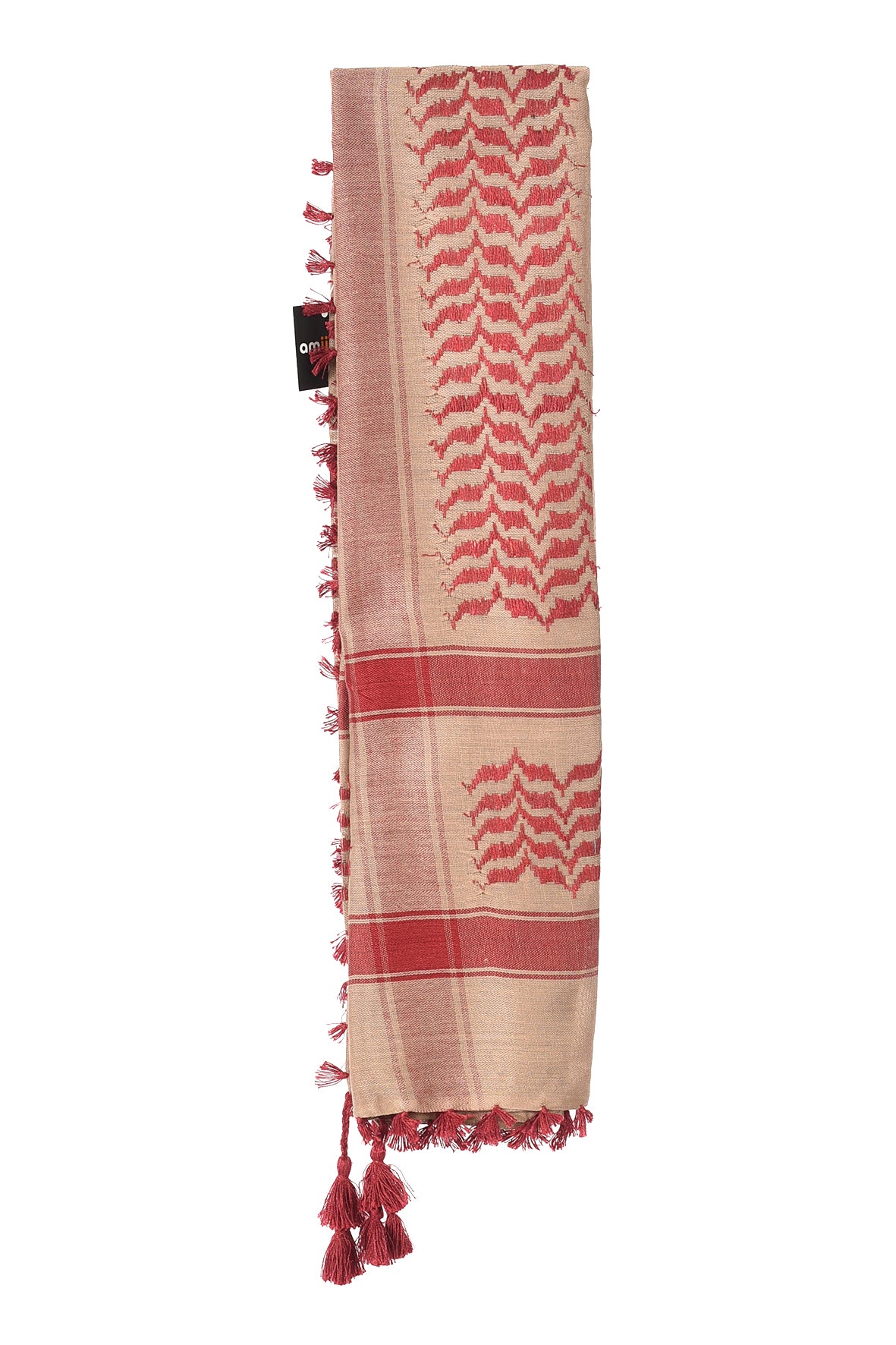 Multi Colour Men's Scarf With Tassel Keffiyeh Cotton Shemagh 110x110cm