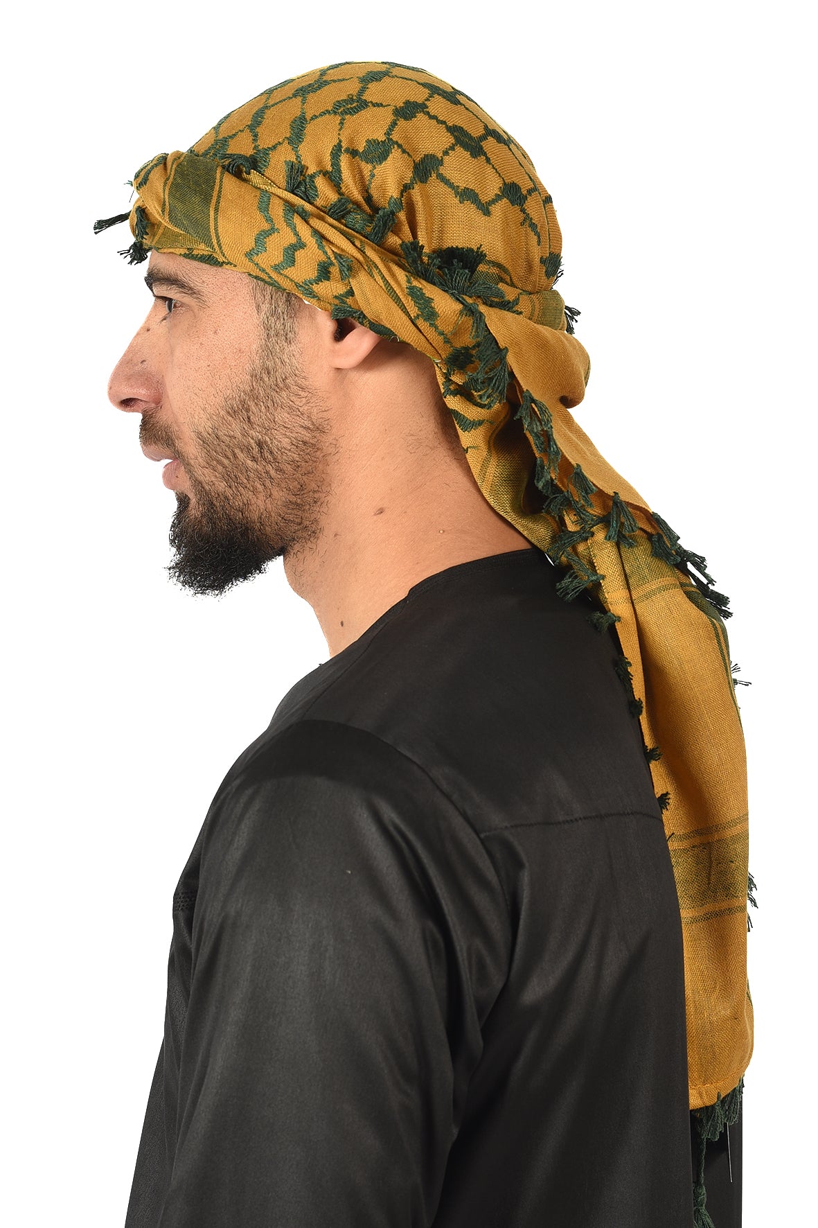 Multi Colour Men's Scarf With Tassel Keffiyeh Cotton Shemagh 110x110cm