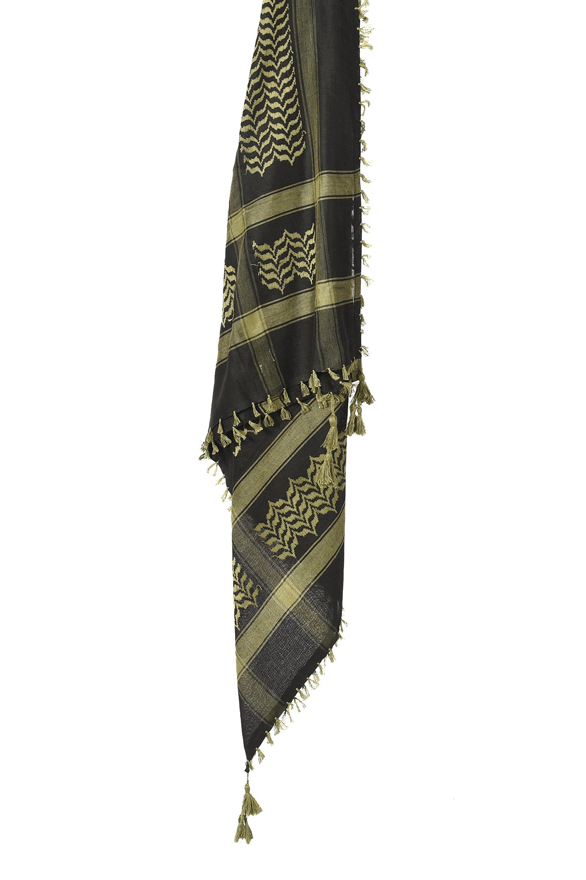 Multi Colour Men's Scarf With Tassel Keffiyeh Cotton Shemagh 110x110cm