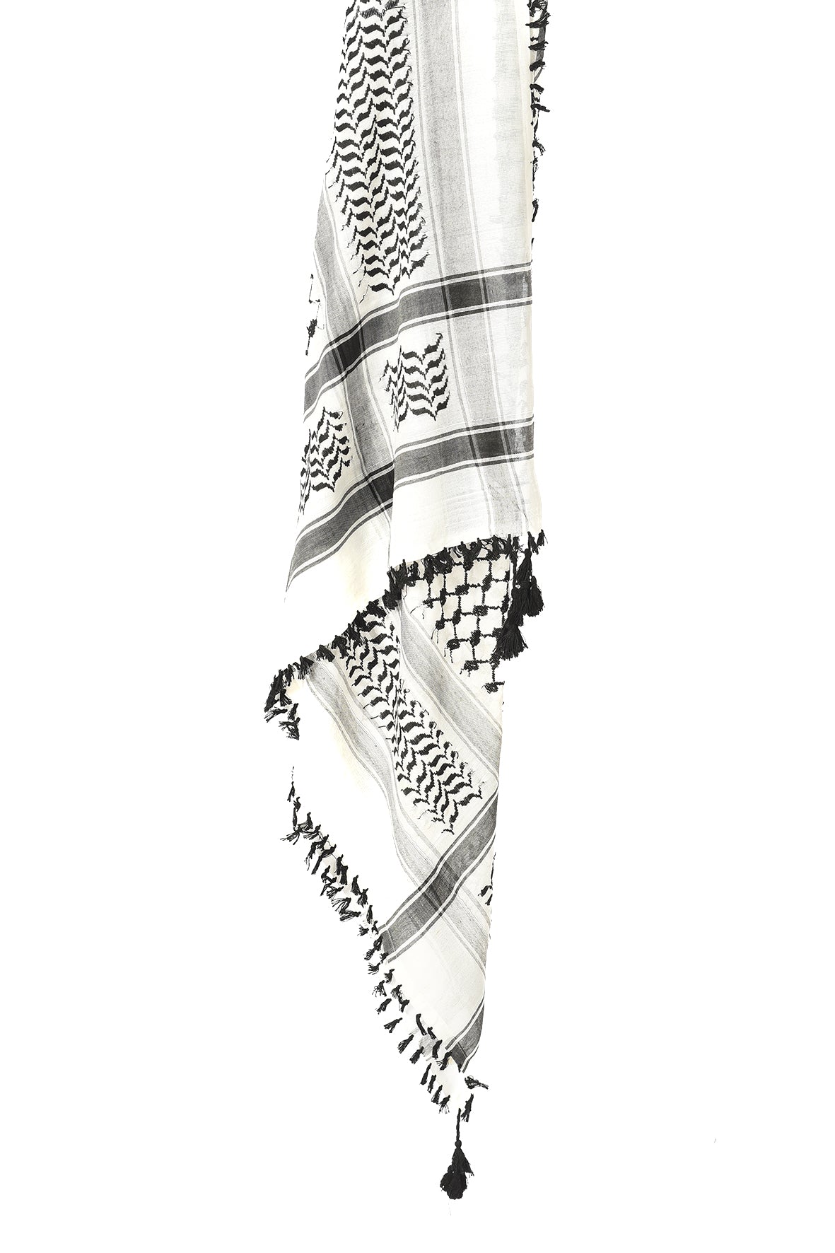 Multi Colour Men's Scarf With Tassel Keffiyeh Cotton Shemagh 110x110cm