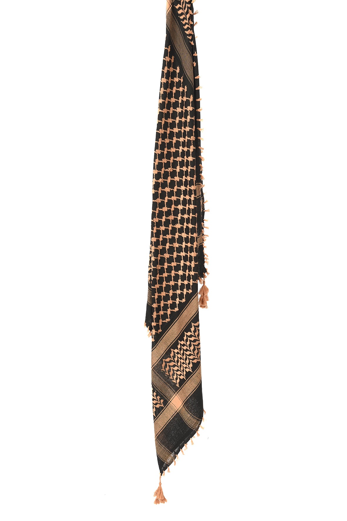 Multi Colour Men's Scarf With Tassel Keffiyeh Cotton Shemagh 110x110cm
