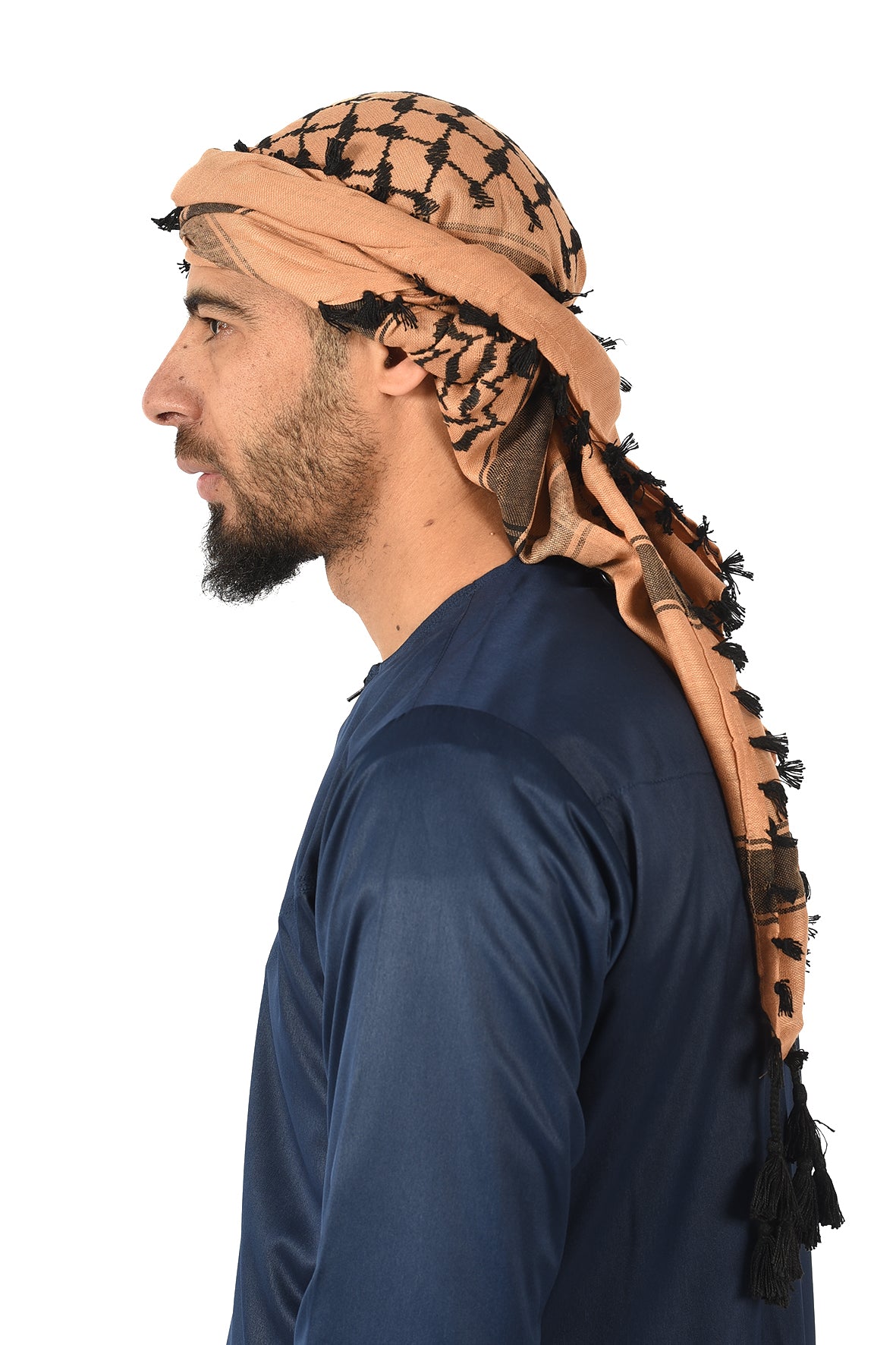 Multi Colour Men's Scarf With Tassel Keffiyeh Cotton Shemagh 110x110cm