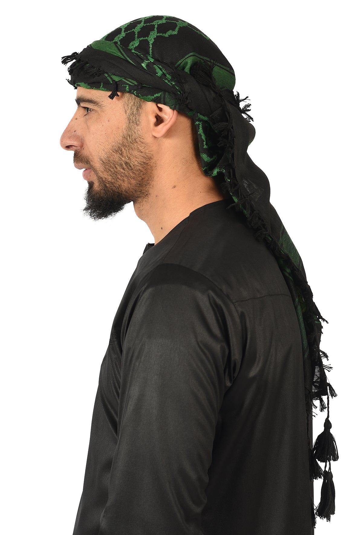 Multi Colour Men's Scarf With Tassel Keffiyeh Cotton Shemagh 110x110cm