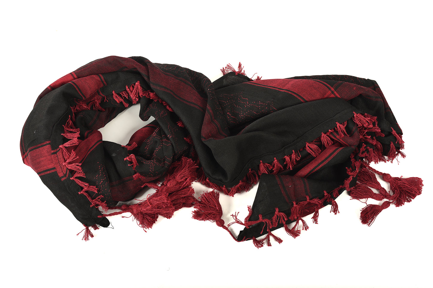 Multi Colour Men's Scarf With Tassel Keffiyeh Cotton Shemagh 110x110cm