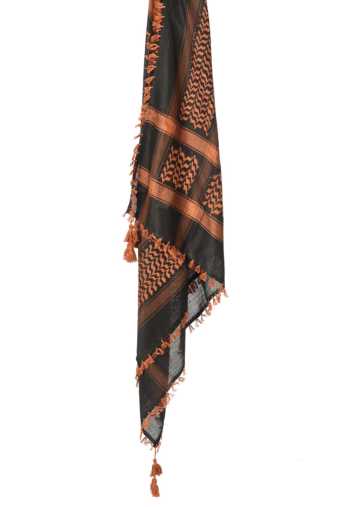 Multi Colour Men's Scarf With Tassel Keffiyeh Cotton Shemagh 110x110cm