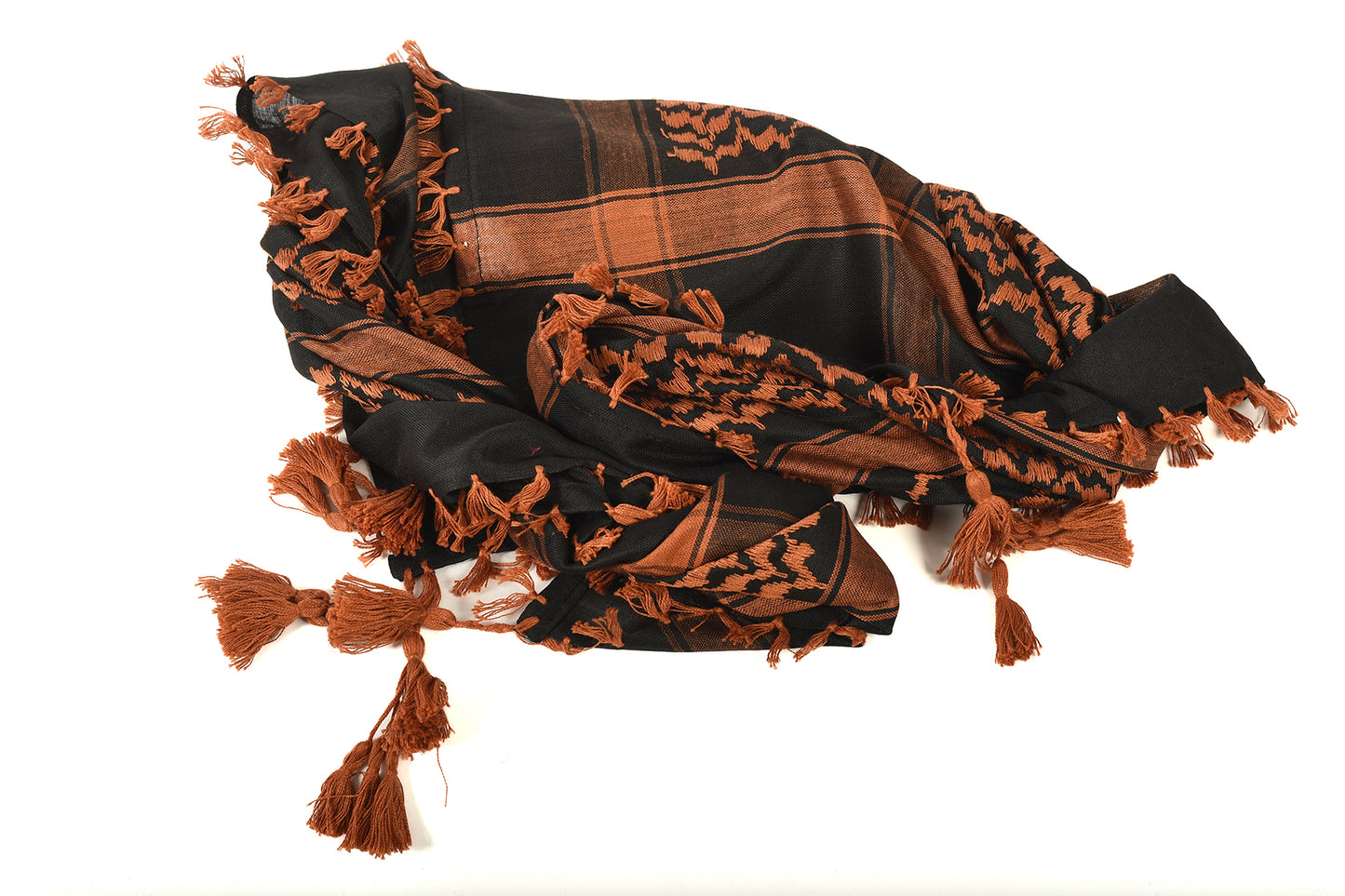 Multi Colour Men's Scarf With Tassel Keffiyeh Cotton Shemagh 110x110cm