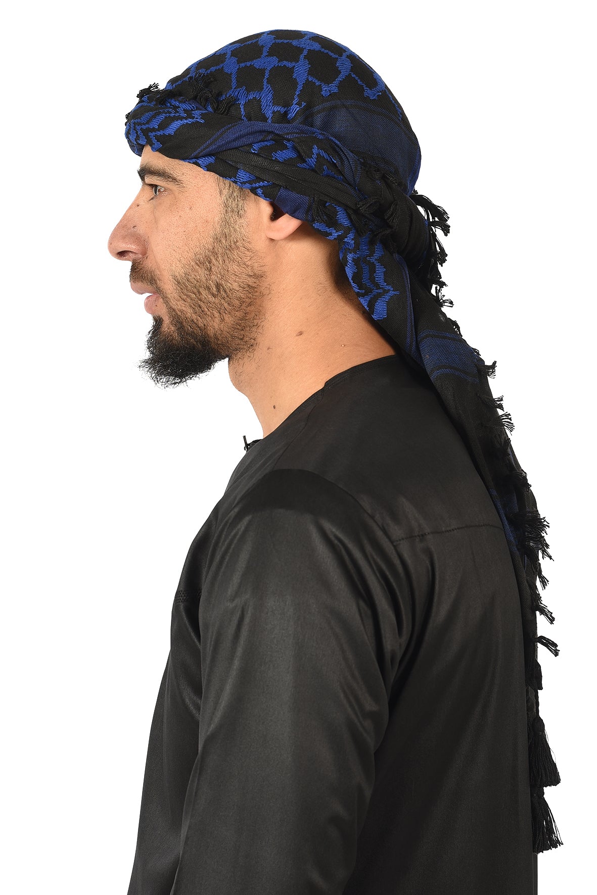 Multi Colour Men's Scarf With Tassel Keffiyeh Cotton Shemagh 110x110cm