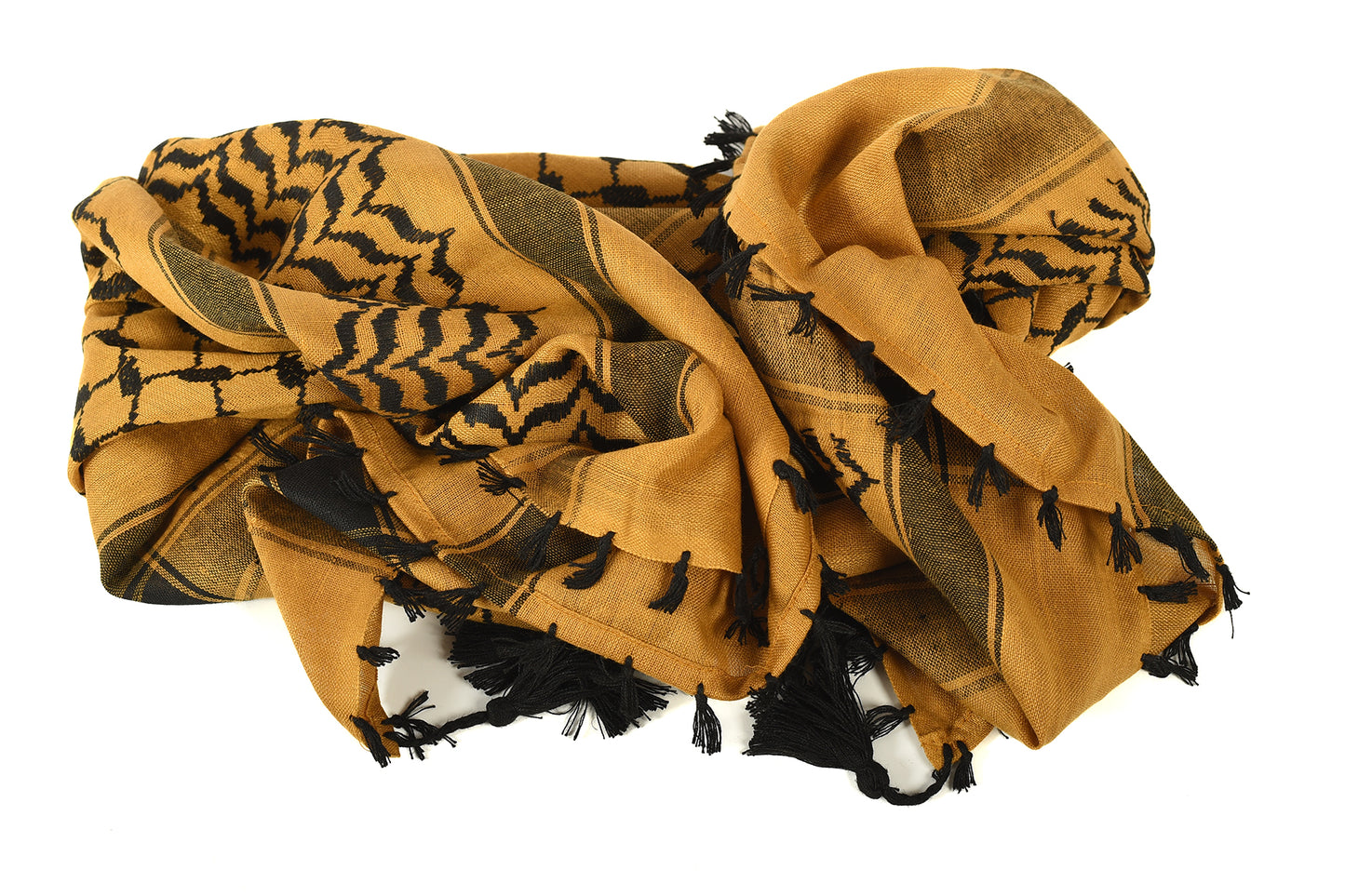 Multi Colour Men's Scarf With Tassel Keffiyeh Cotton Shemagh 110x110cm