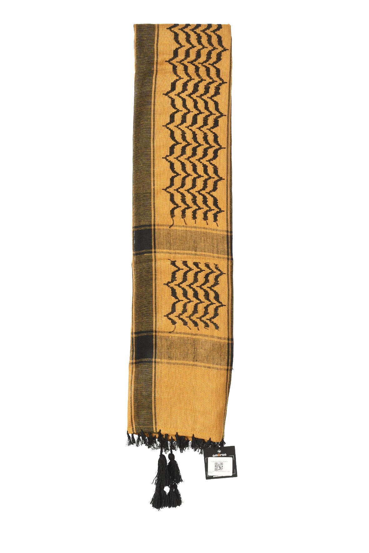 Multi Colour Men's Scarf With Tassel Keffiyeh Cotton Shemagh 110x110cm