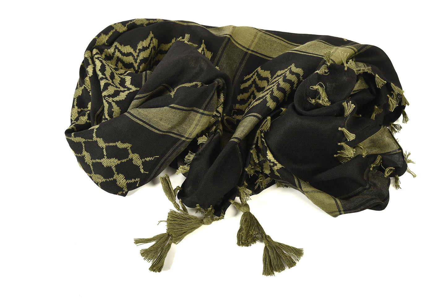 Multi Colour Men's Scarf With Tassel Keffiyeh Cotton Shemagh 110x110cm