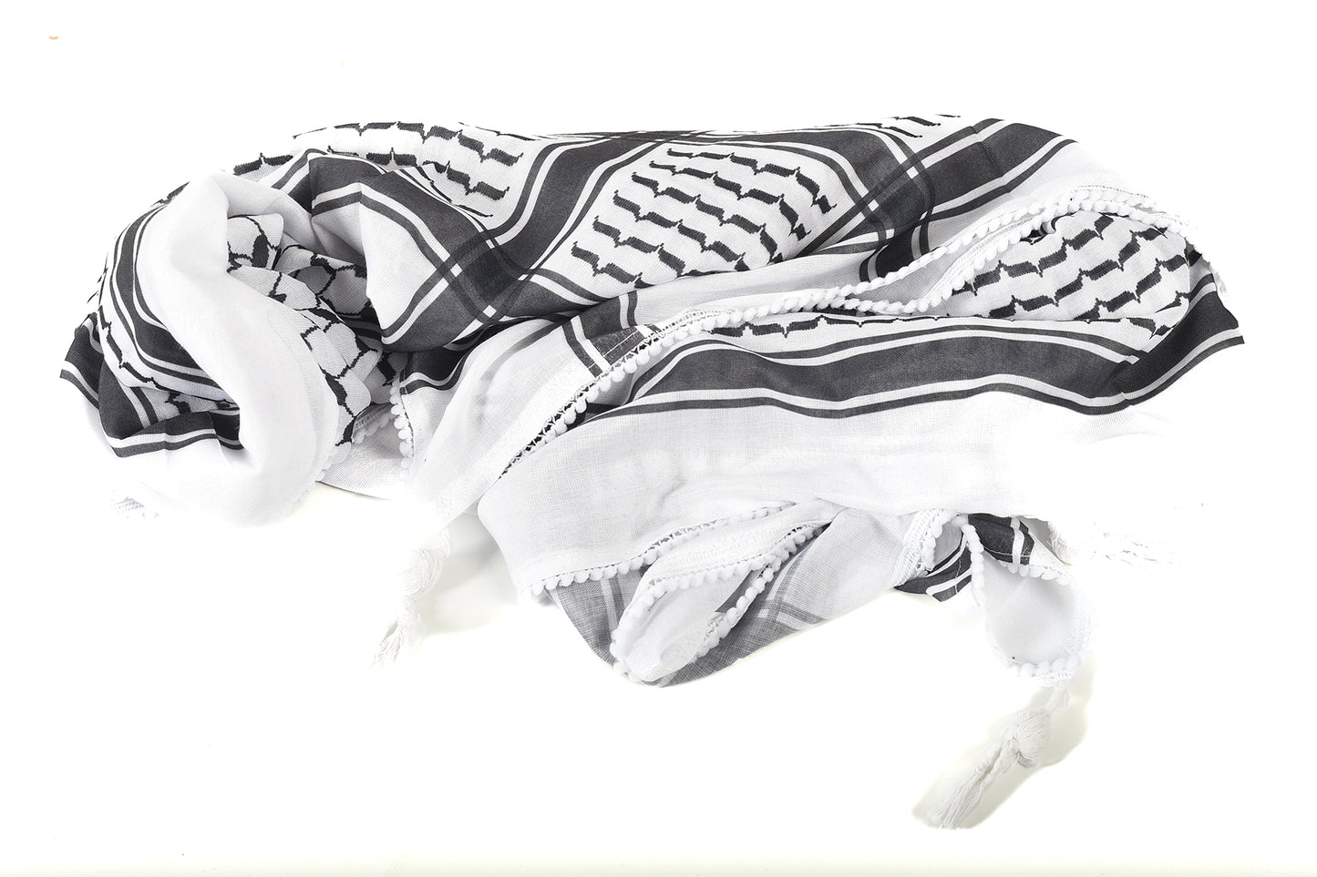 Multi Colour Men's Scarf With Tassel Keffiyeh Cotton Shemagh 110x110cm