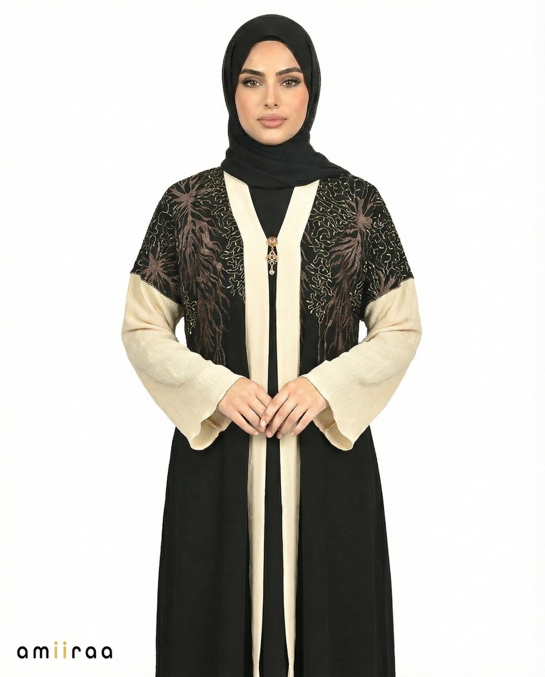 Alfalfa Detailed Elegant Embroidered Abaya