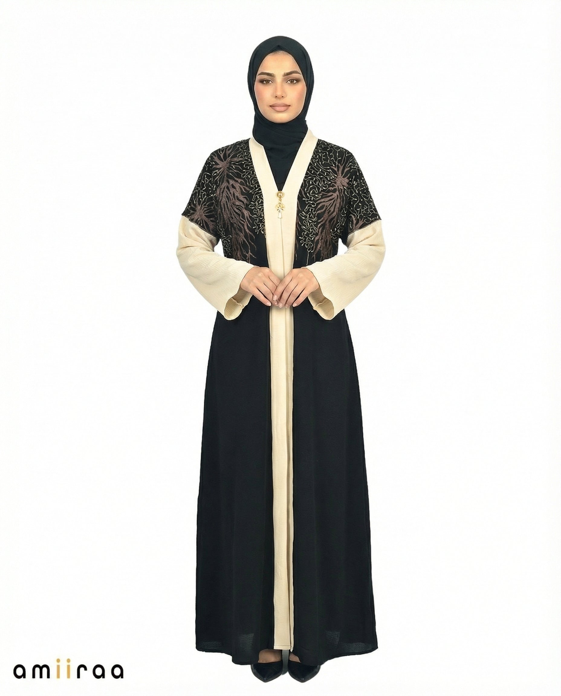 Alfalfa Detailed Elegant Embroidered Abaya