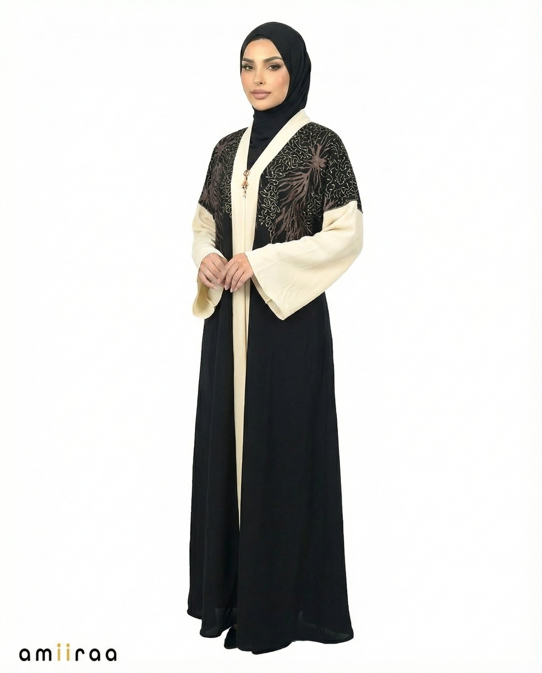 Alfalfa Detailed Elegant Embroidered Abaya