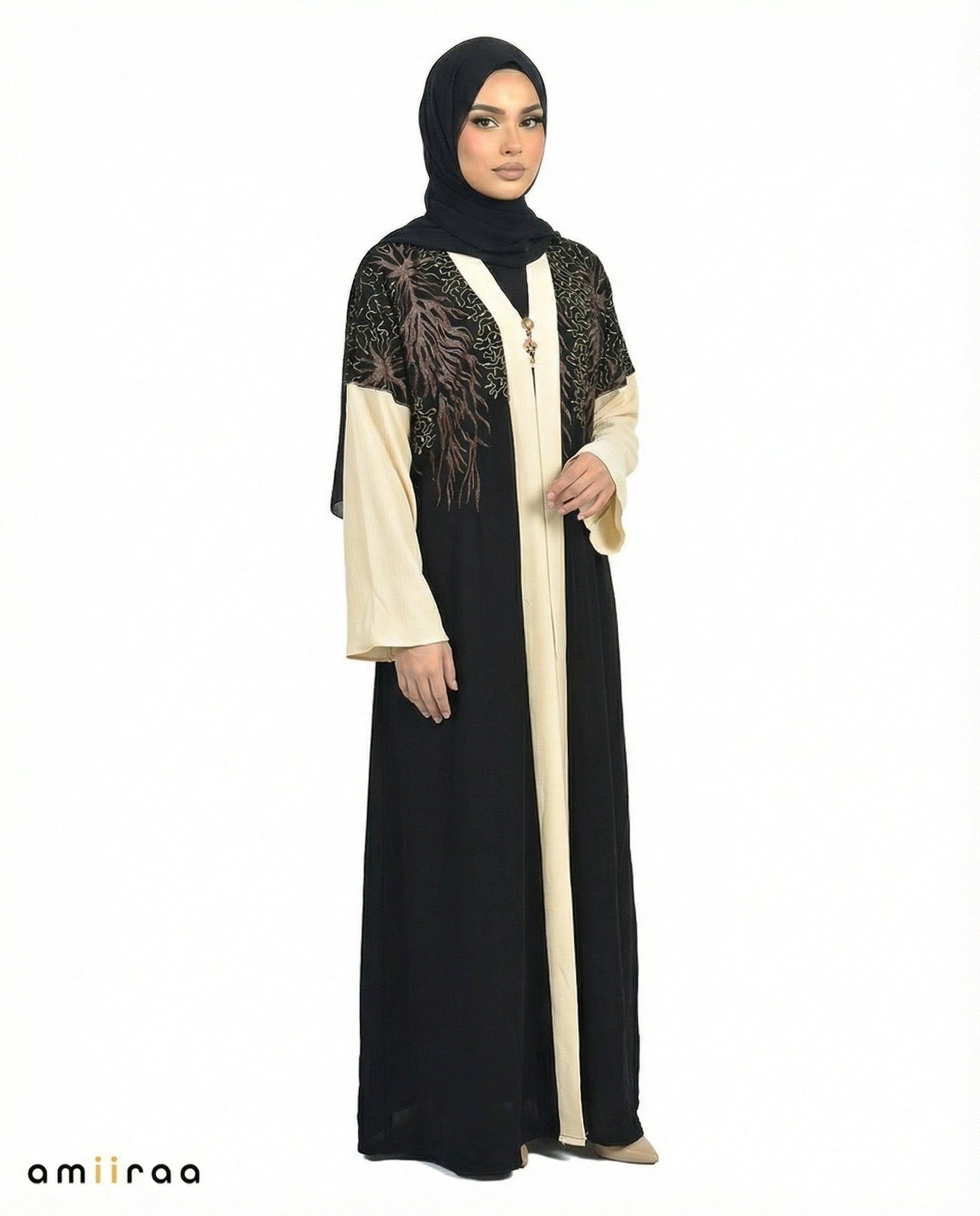 Alfalfa Detailed Elegant Embroidered Abaya