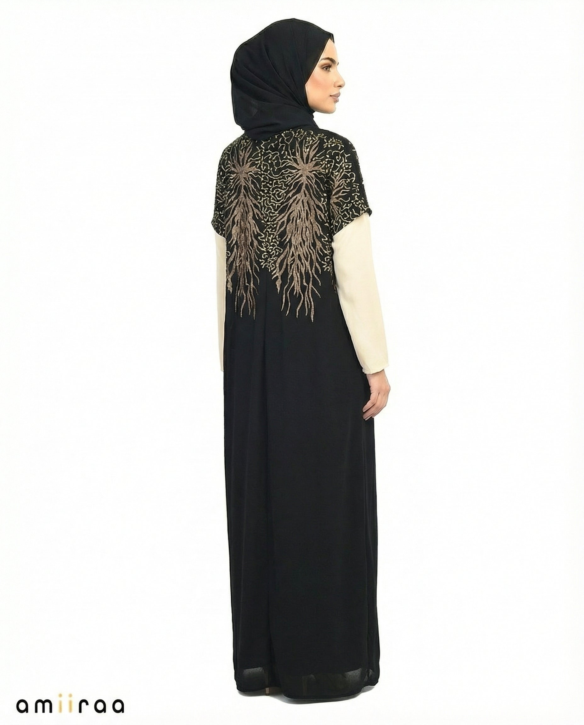 Alfalfa Detailed Elegant Embroidered Abaya