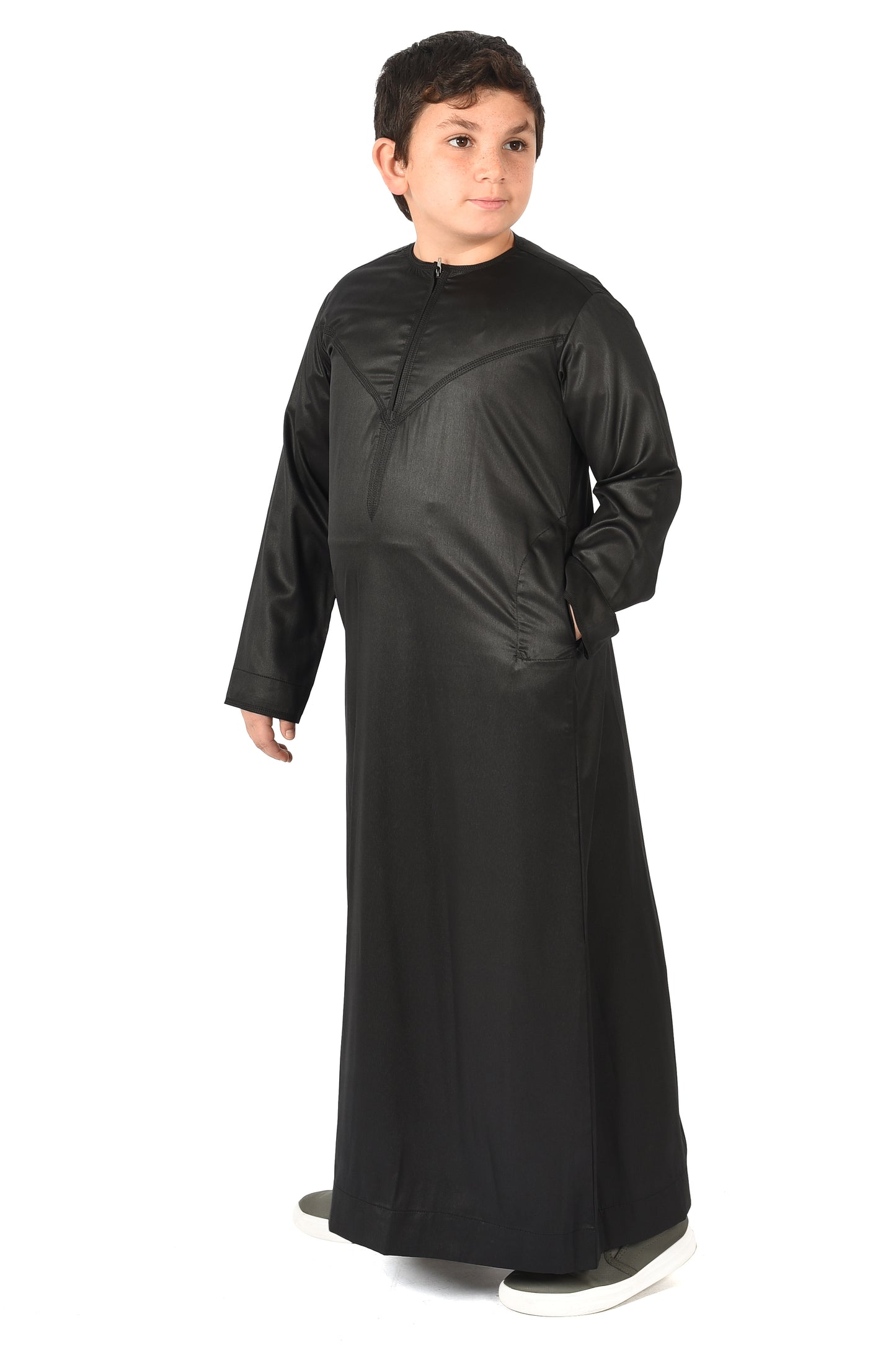 Al-Azka Kids Sport Thobe - Black