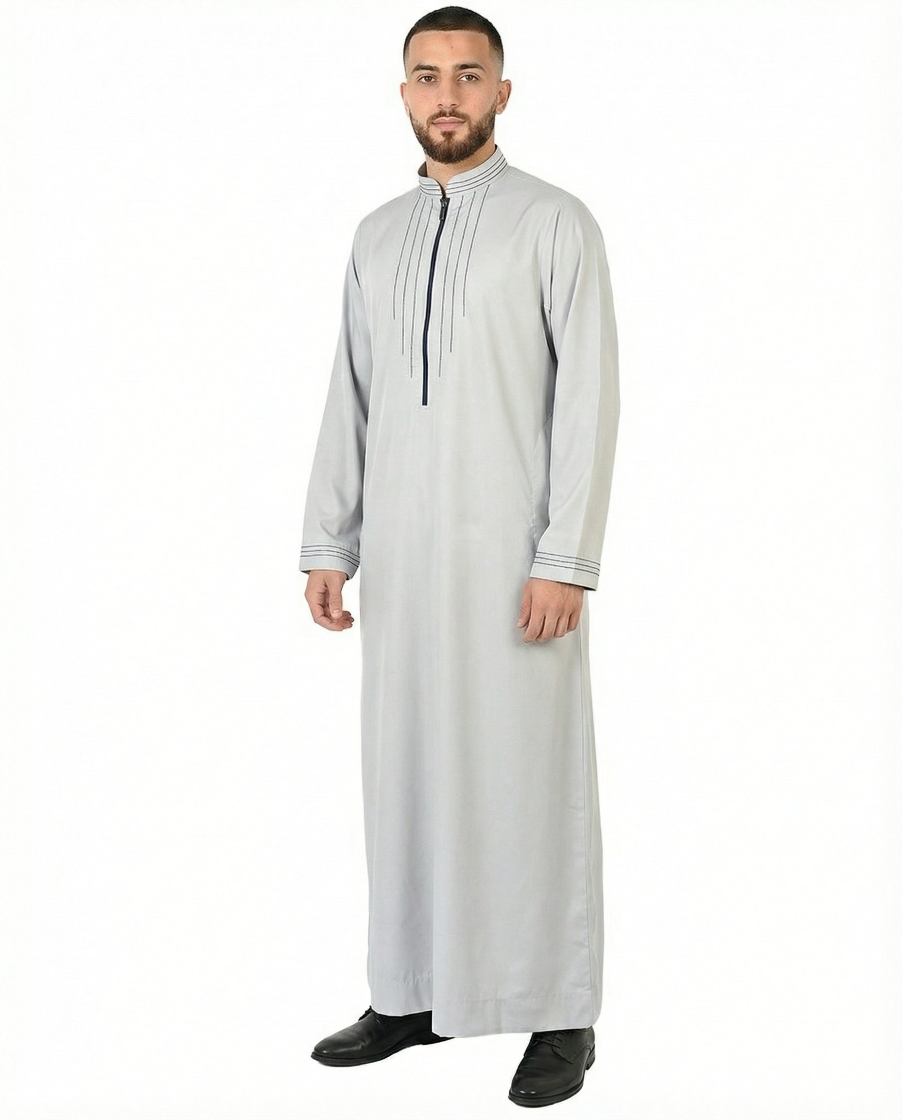Ash Luxury Zip Placket Thobe