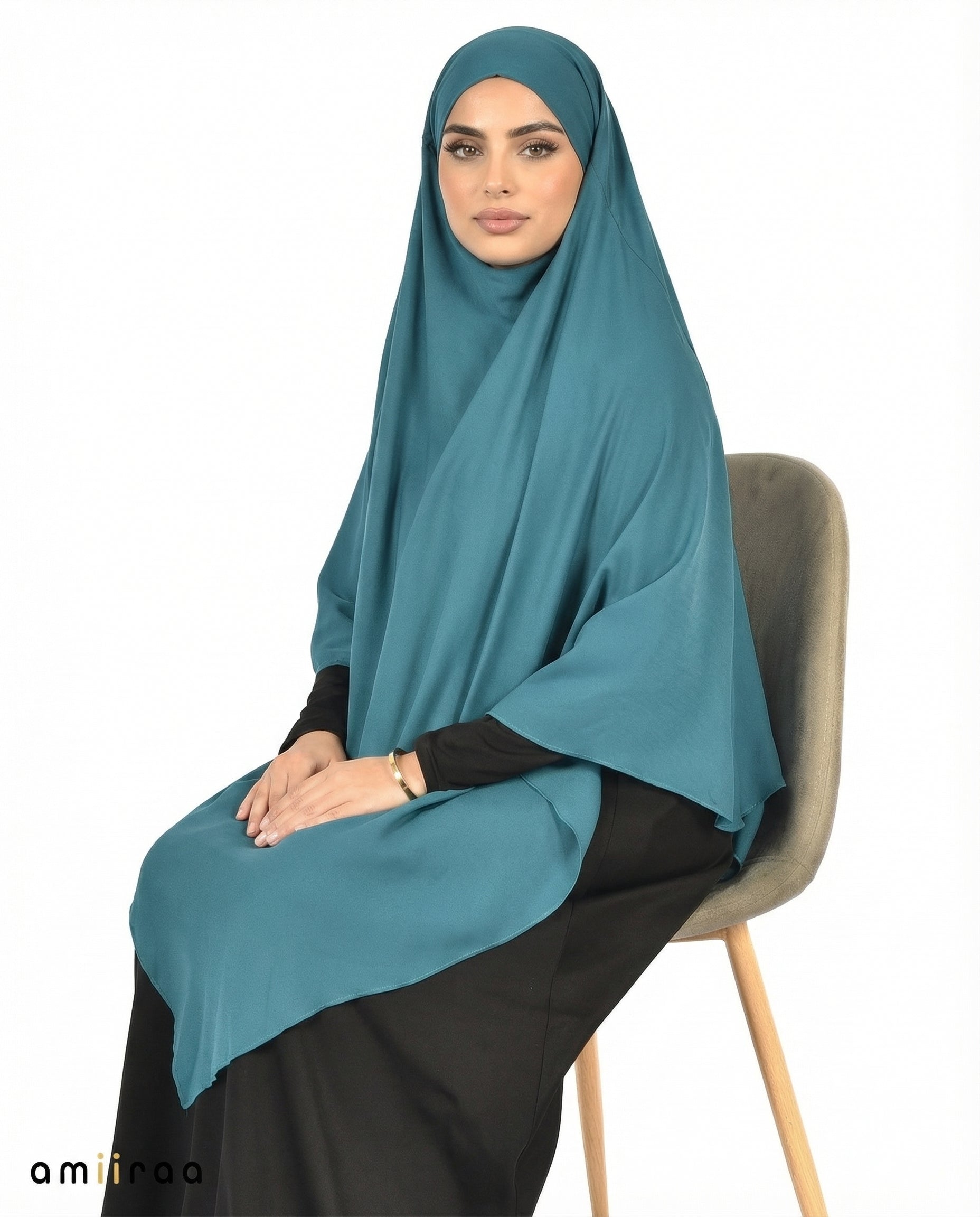 Lyons Blue Single Layer Flow Modest Khimar