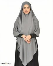 Flint Gray Single Layer Flow Modest Khimar