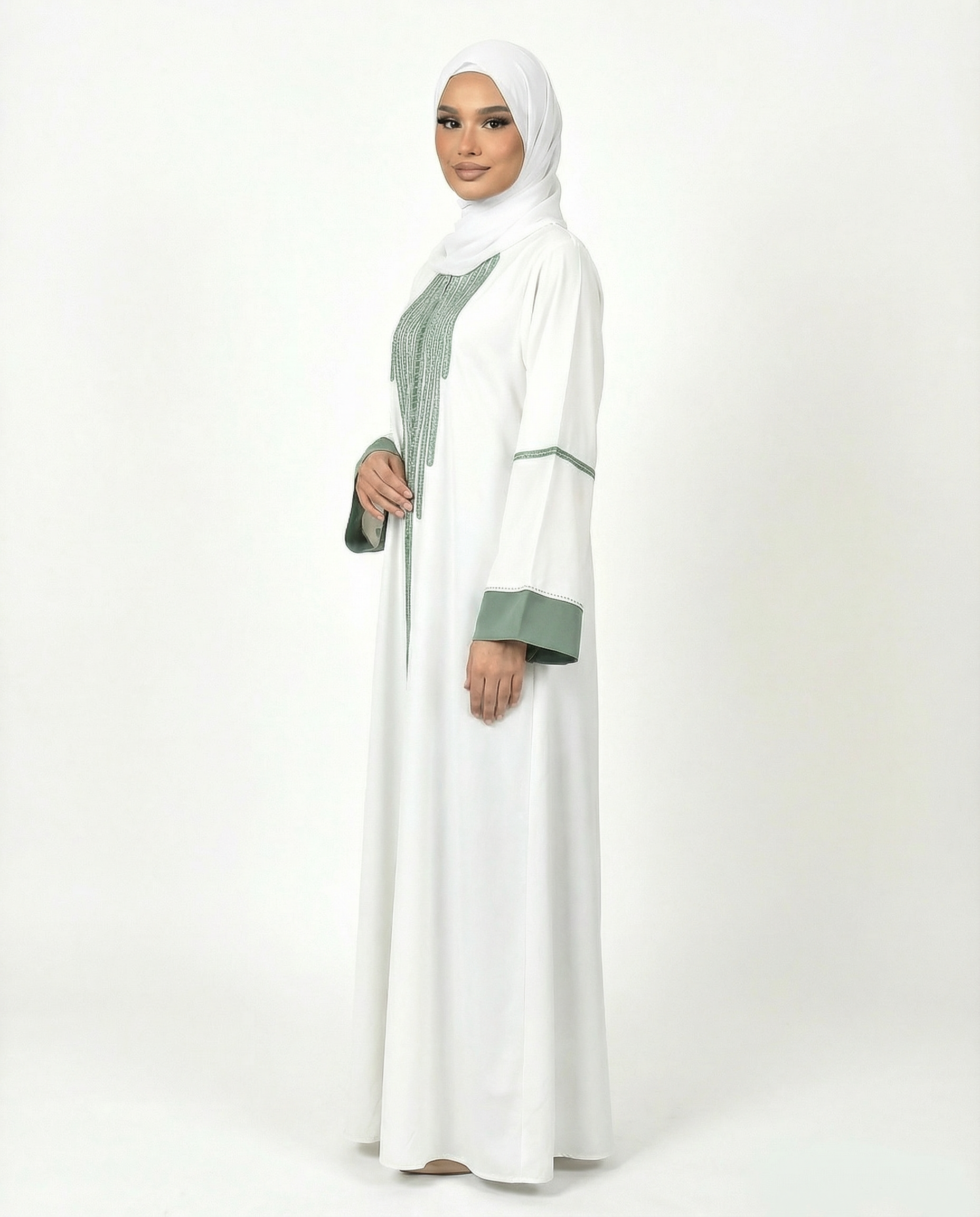 Katalia Style 3 Piece Modest Abaya Set – Bit of Blue