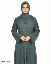 Mallard Green Classic Lace Abaya