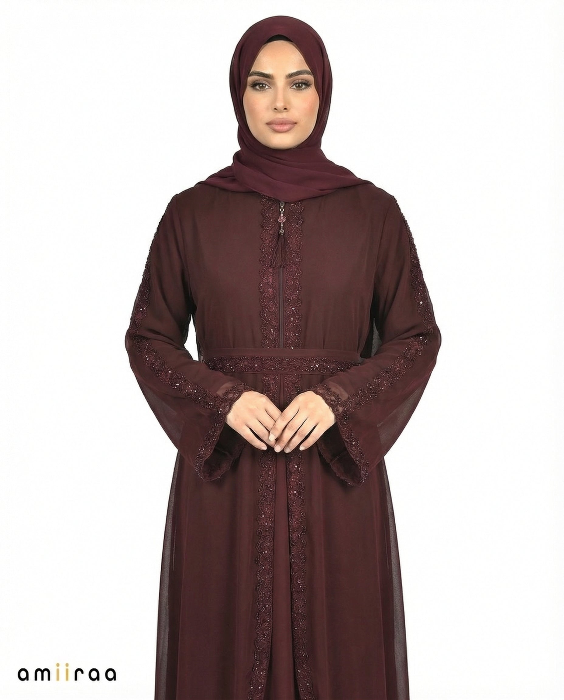 Winetasting Classic Lace Abaya