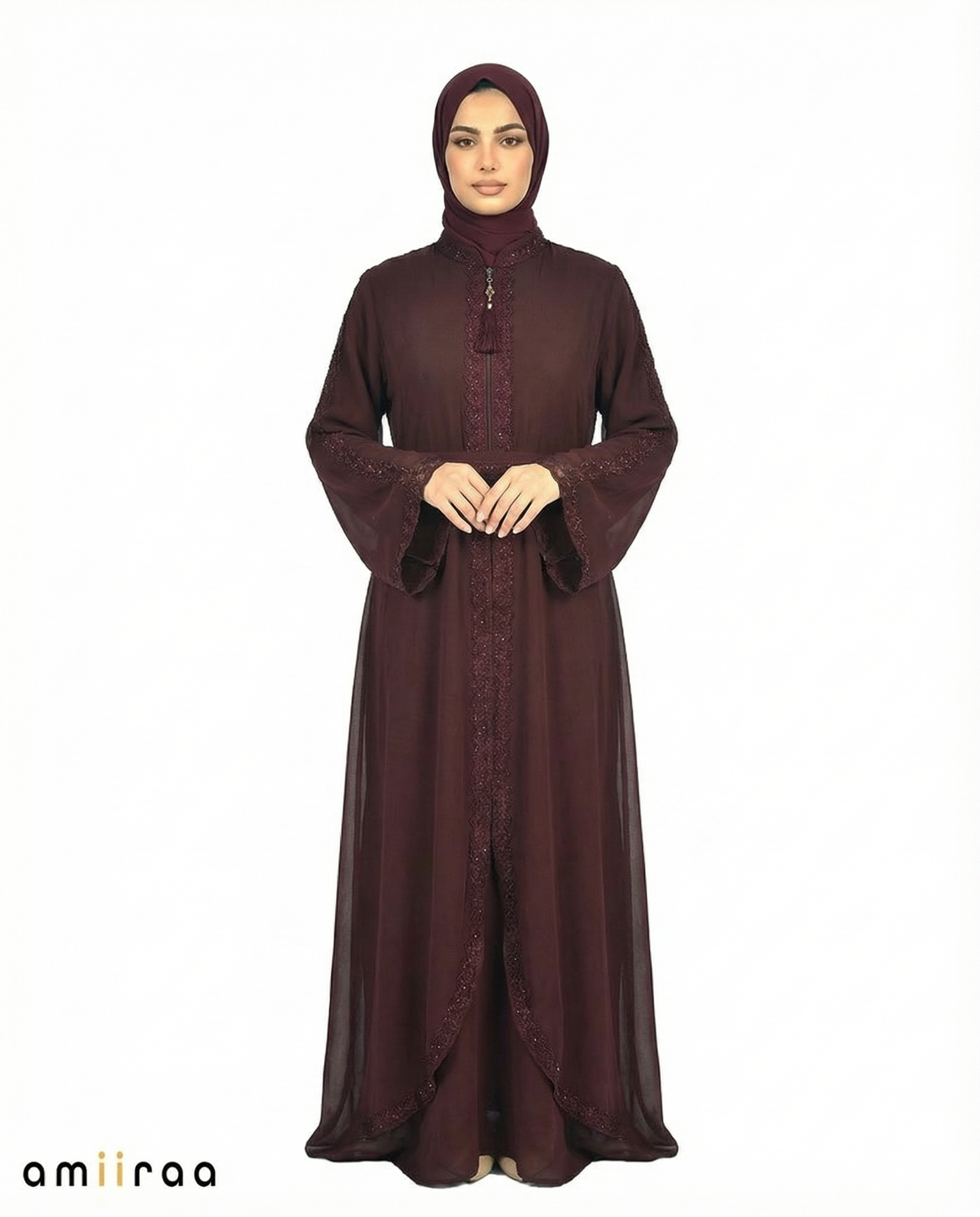 Winetasting Classic Lace Abaya