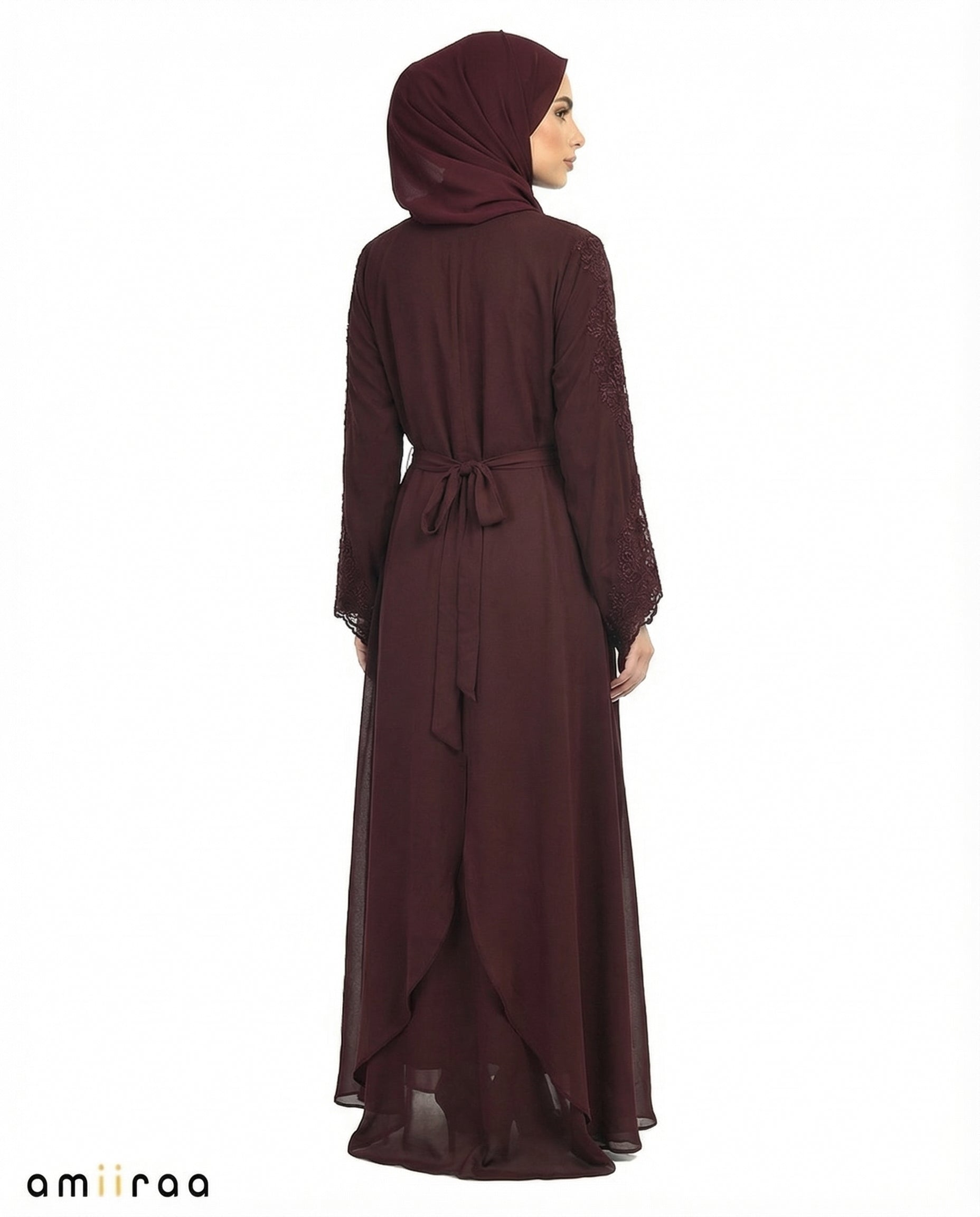 Winetasting Classic Lace Abaya