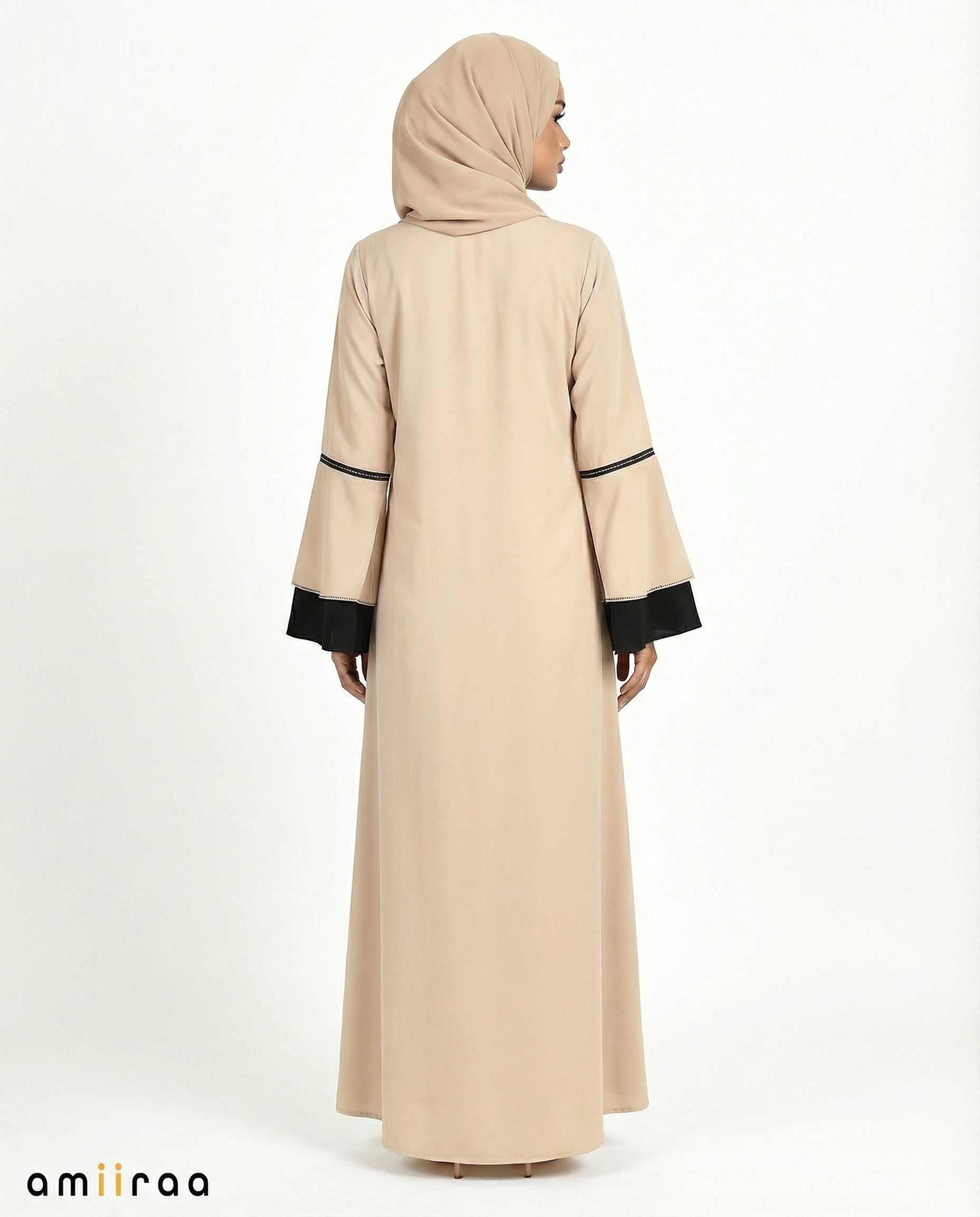 Katalia Style 3 Piece Modest Abaya Set – Cloud Cream