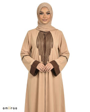Katalia Style 3 Piece Modest Abaya Set – Desert Taupe