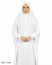 Brilliant White Flow One-Piece Jilbab