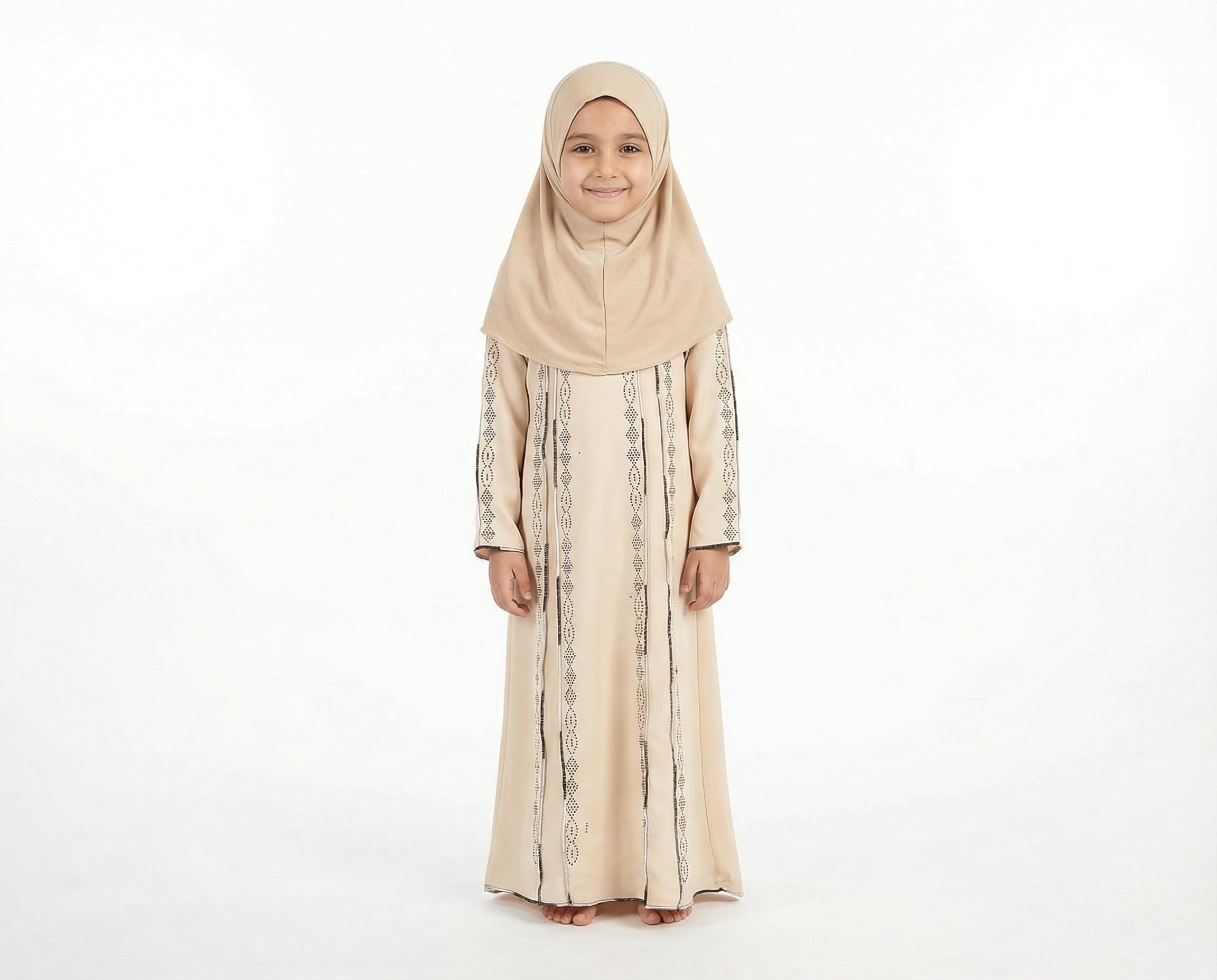 Rainy Day Girls Stone Embellished Modest Abaya