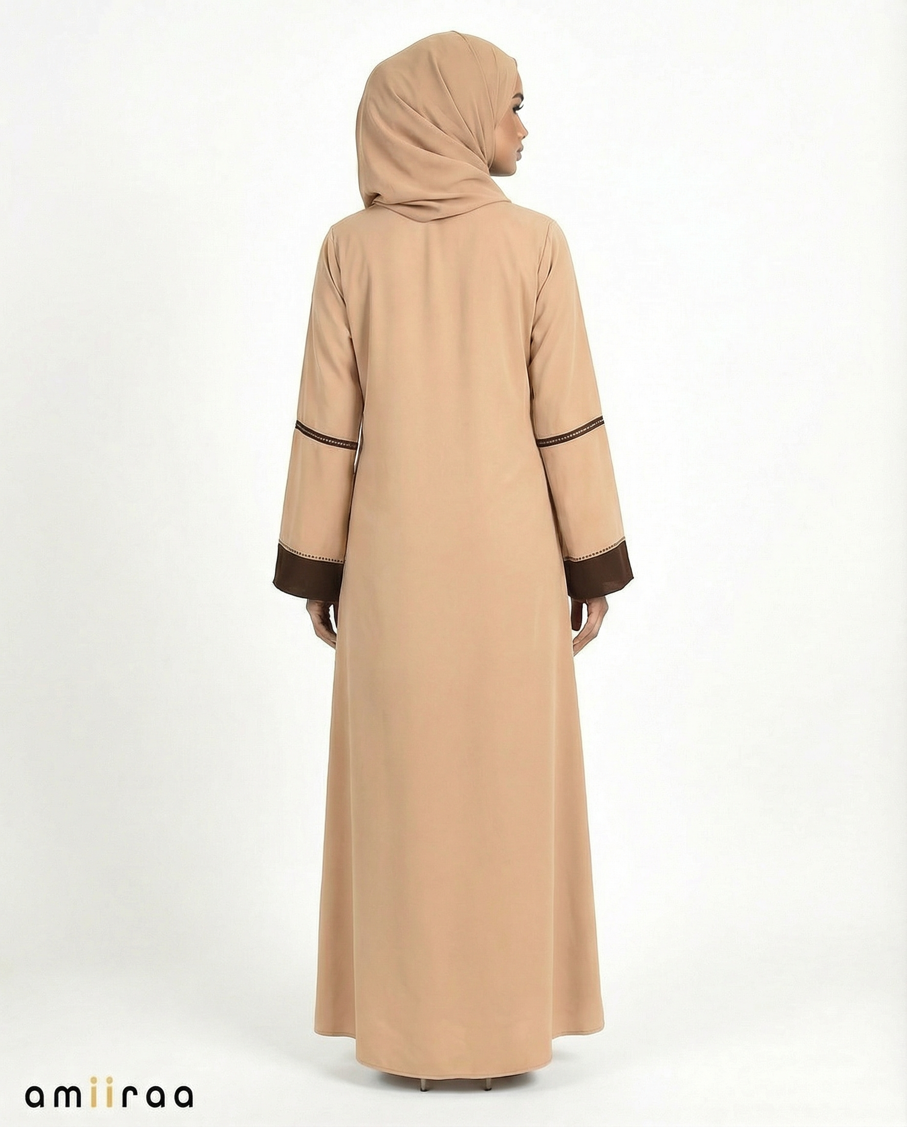 Katalia Style 3 Piece Modest Abaya Set – Desert Taupe